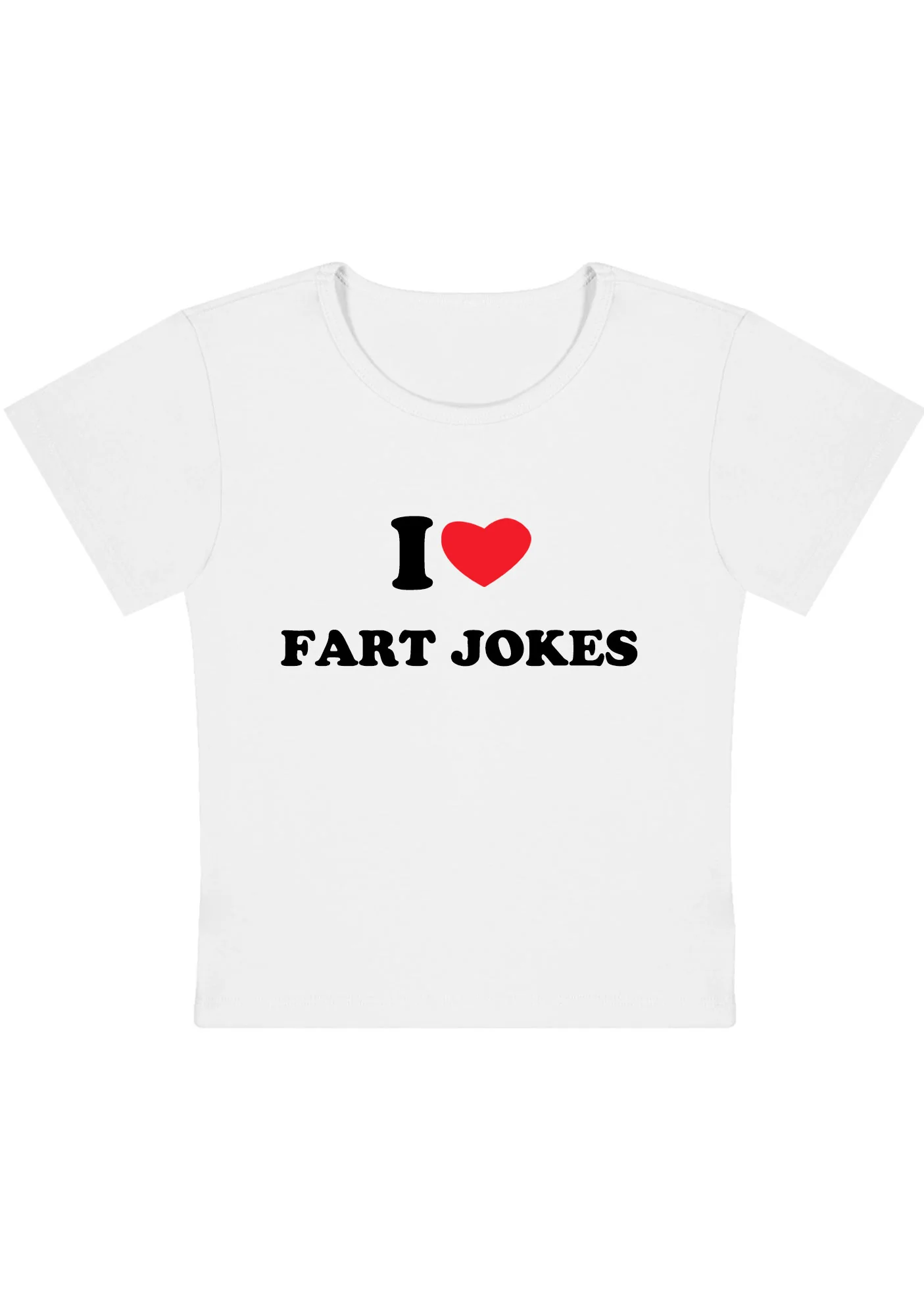 Curvy I Love Fxrt Jokes Baby Tee - Image 3