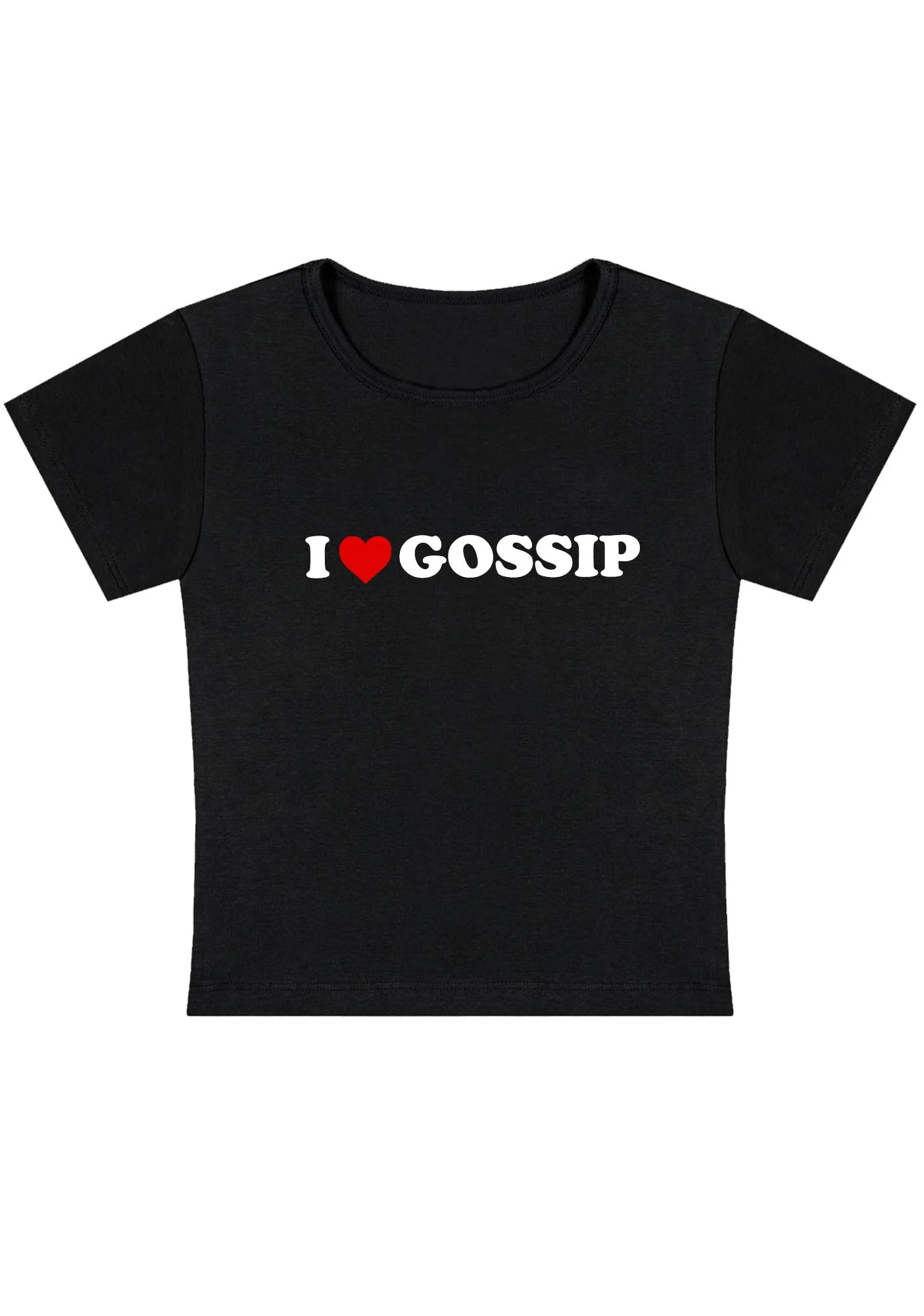Curvy I Love Gossip Baby Tee - Image 3