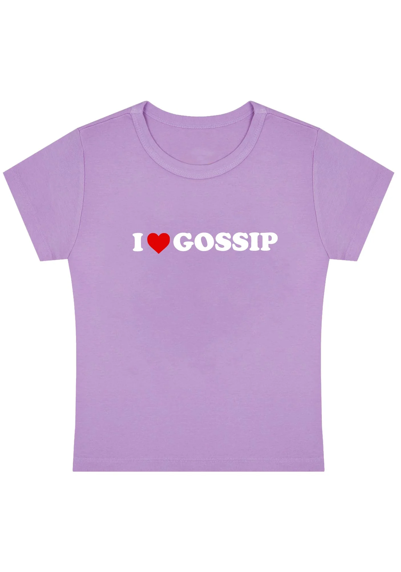 Curvy I Love Gossip Baby Tee - Image 4