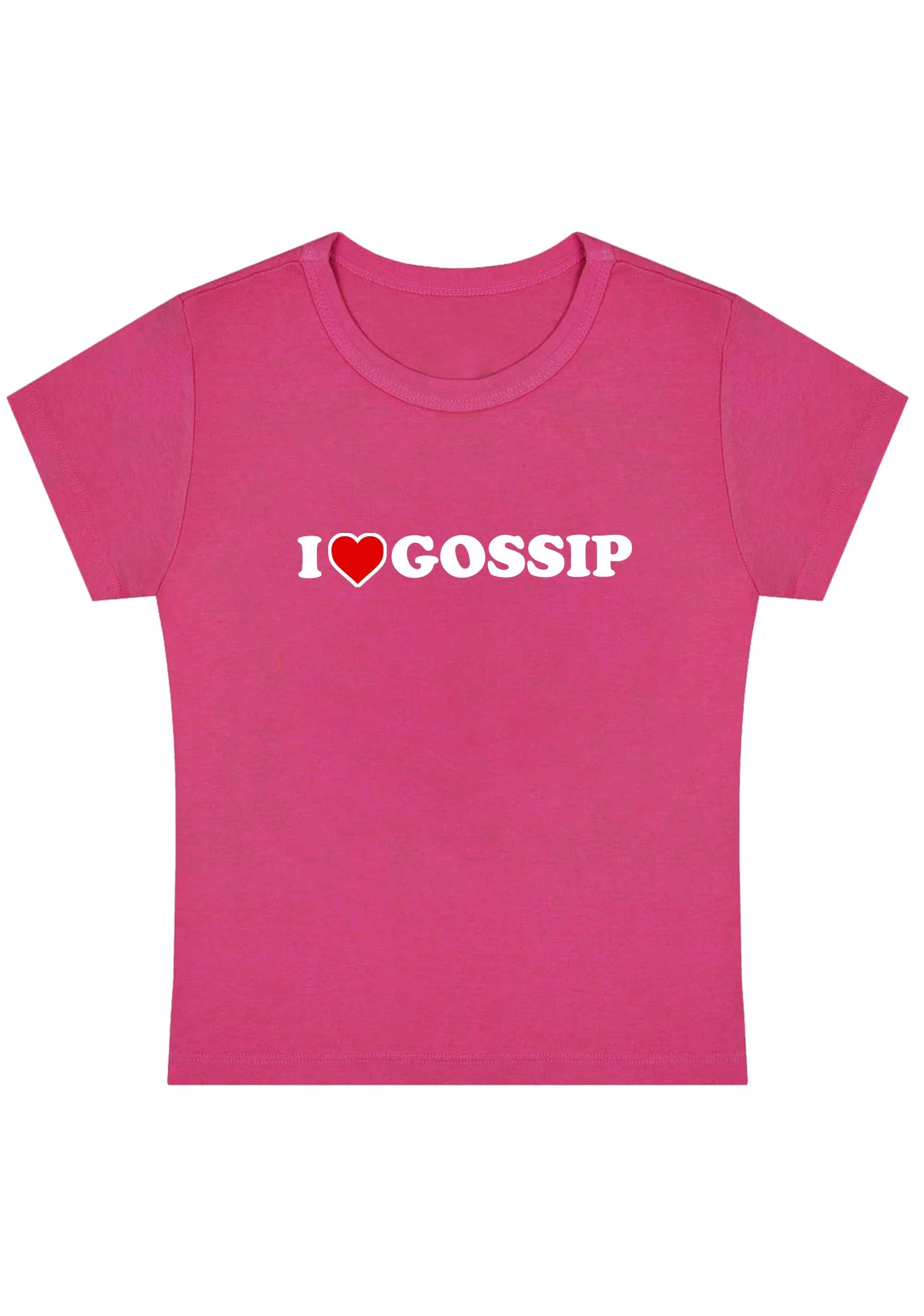 Curvy I Love Gossip Baby Tee - Image 5