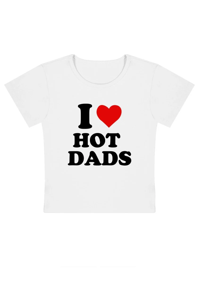 Curvy I Love Hot Dads  Baby Tee - Image 3