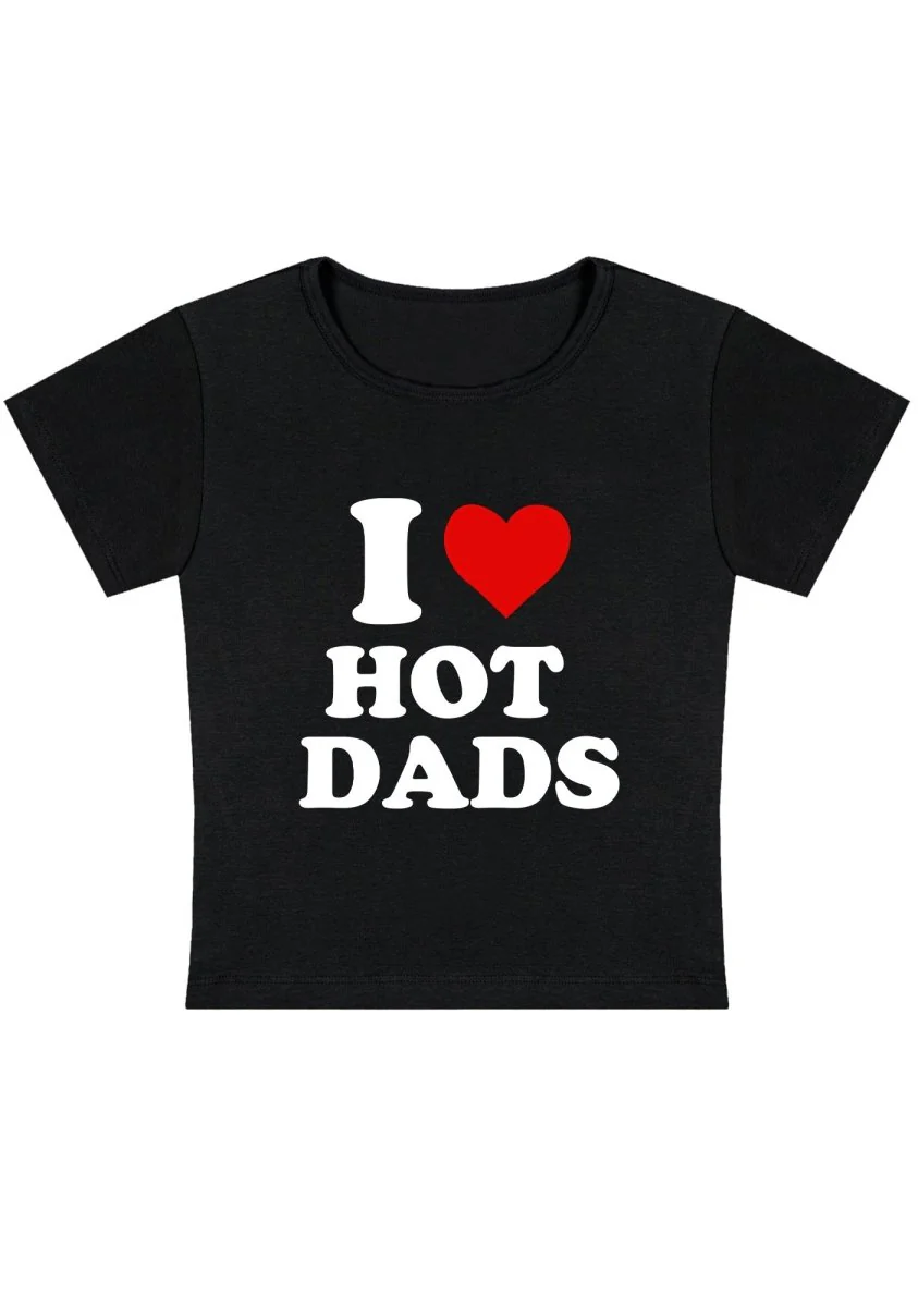Curvy I Love Hot Dads  Baby Tee - Image 5
