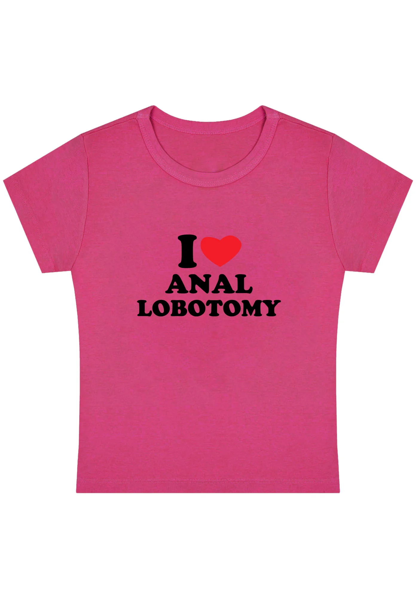 Curvy I Love Lobotomy Baby Tee - Image 5