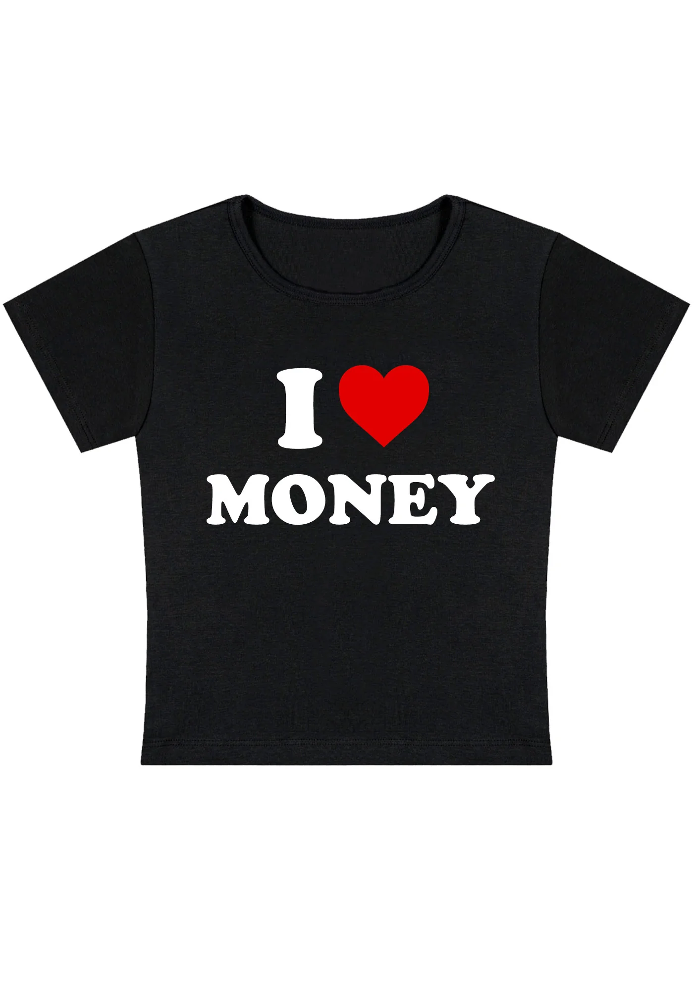 Curvy I Love Money Baby Tee - Image 2