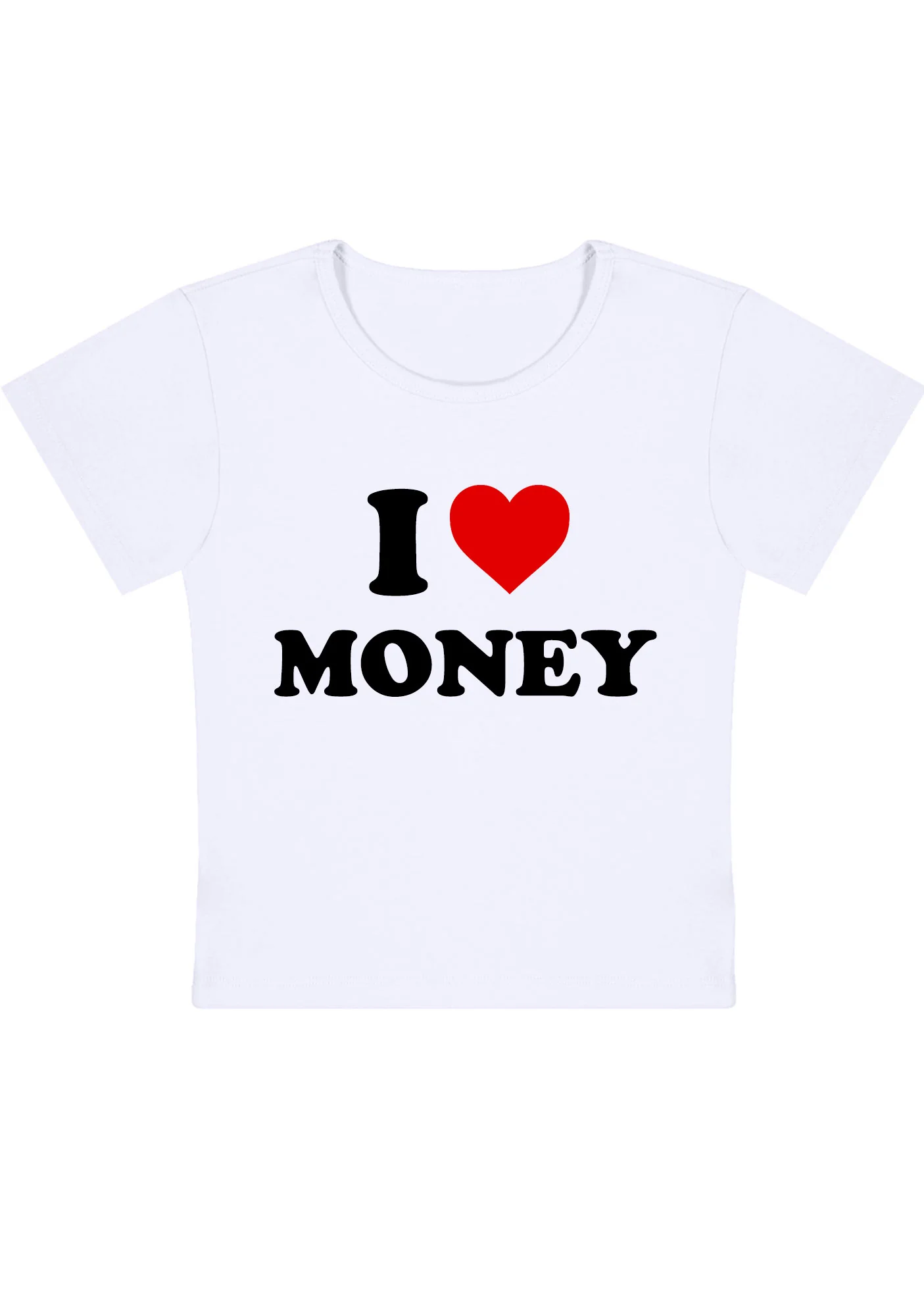 Curvy I Love Money Baby Tee - Image 3