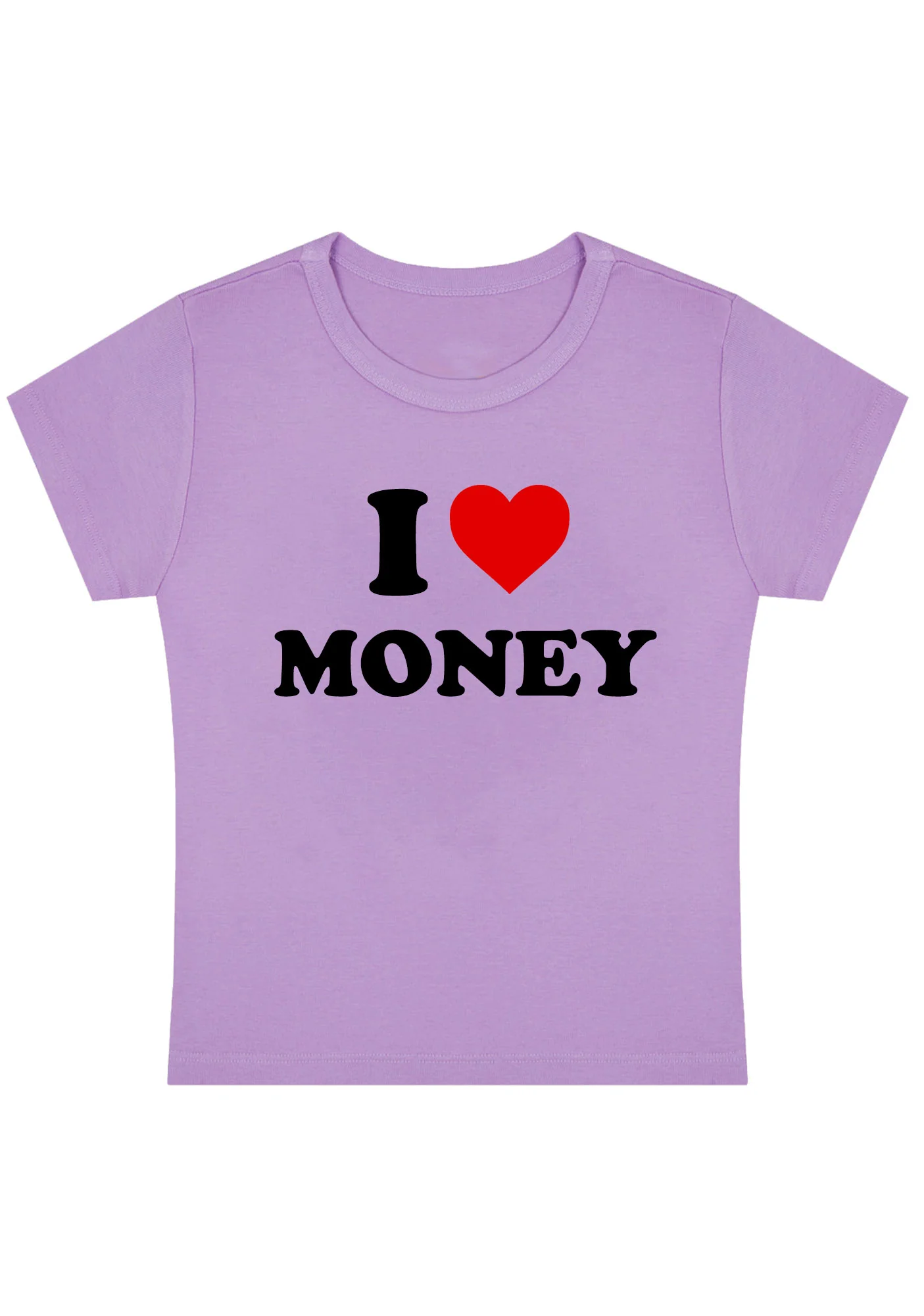 Curvy I Love Money Baby Tee - Image 4