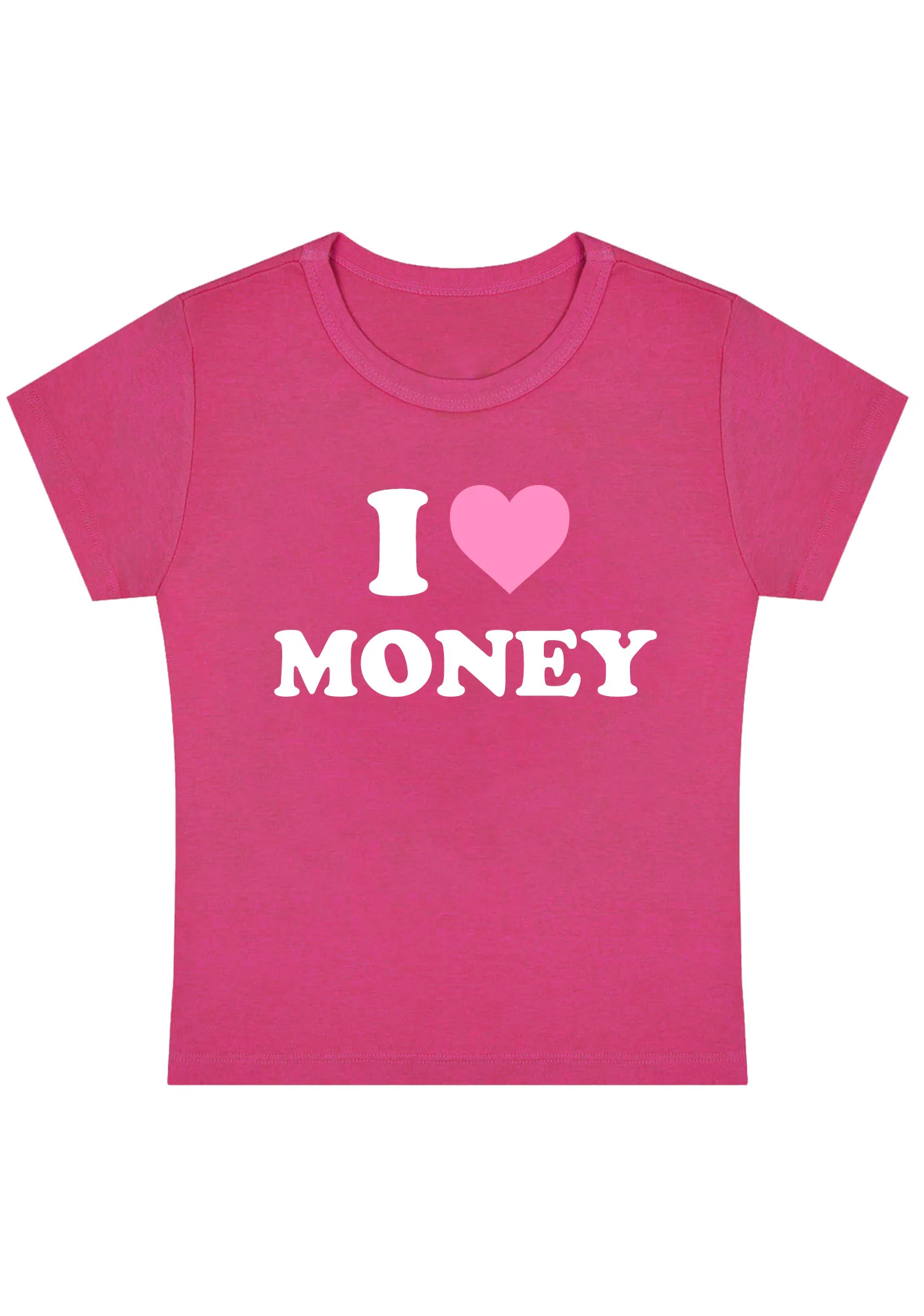 Curvy I Love Money Baby Tee - Image 5