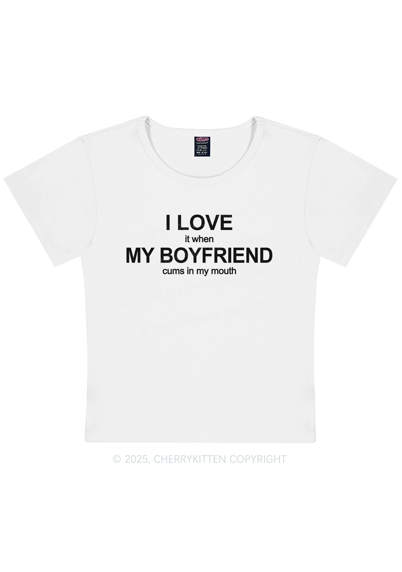 Curvy I Love My BF Y2K Baby Tee Cherrykitten - Image 3