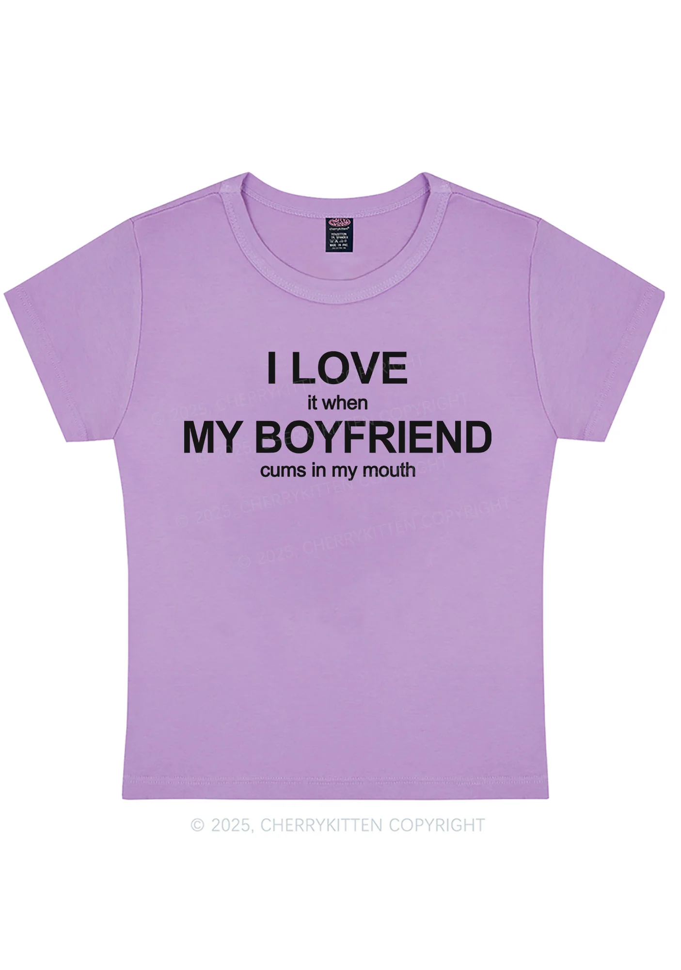 Curvy I Love My BF Y2K Baby Tee Cherrykitten - Image 4