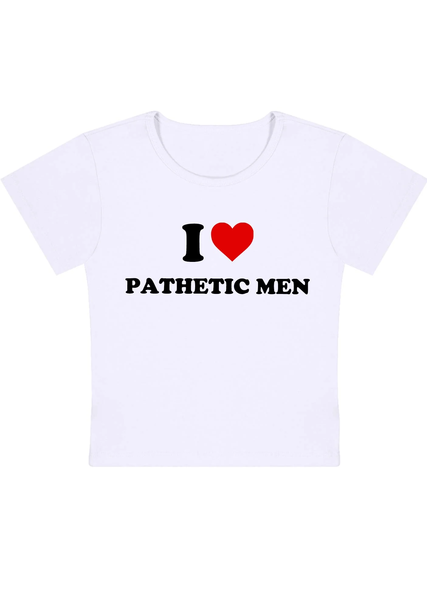 Curvy I Love Pathetic Men Baby Tee - Image 2