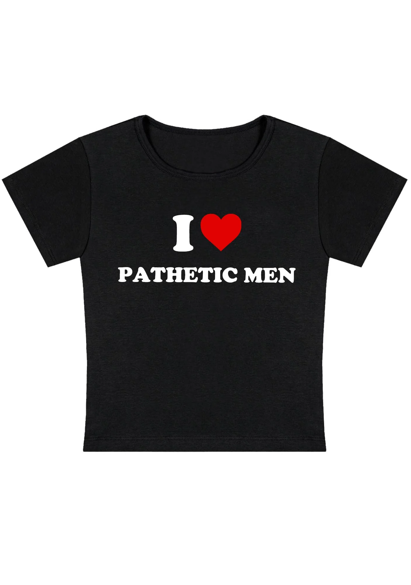 Curvy I Love Pathetic Men Baby Tee - Image 4