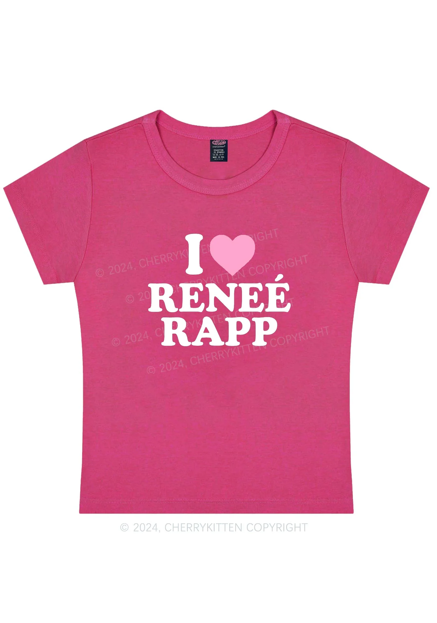 Curvy I Love RR Y2K Baby Tee Cherrykitten - Image 5