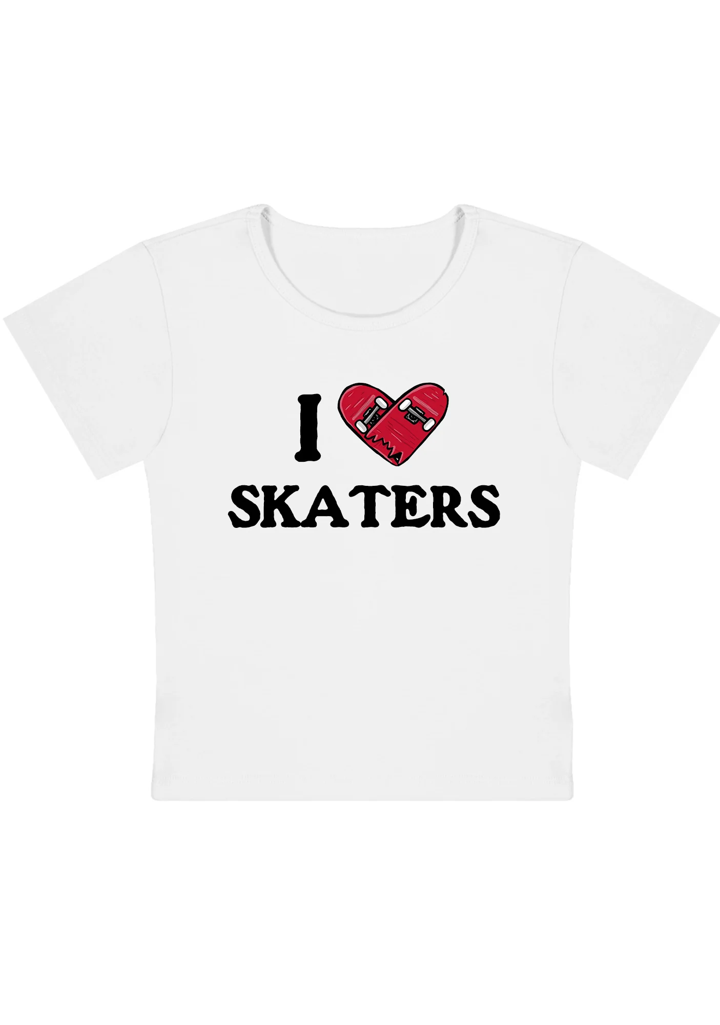 Curvy I Love Skaters Baby Tee - Image 2