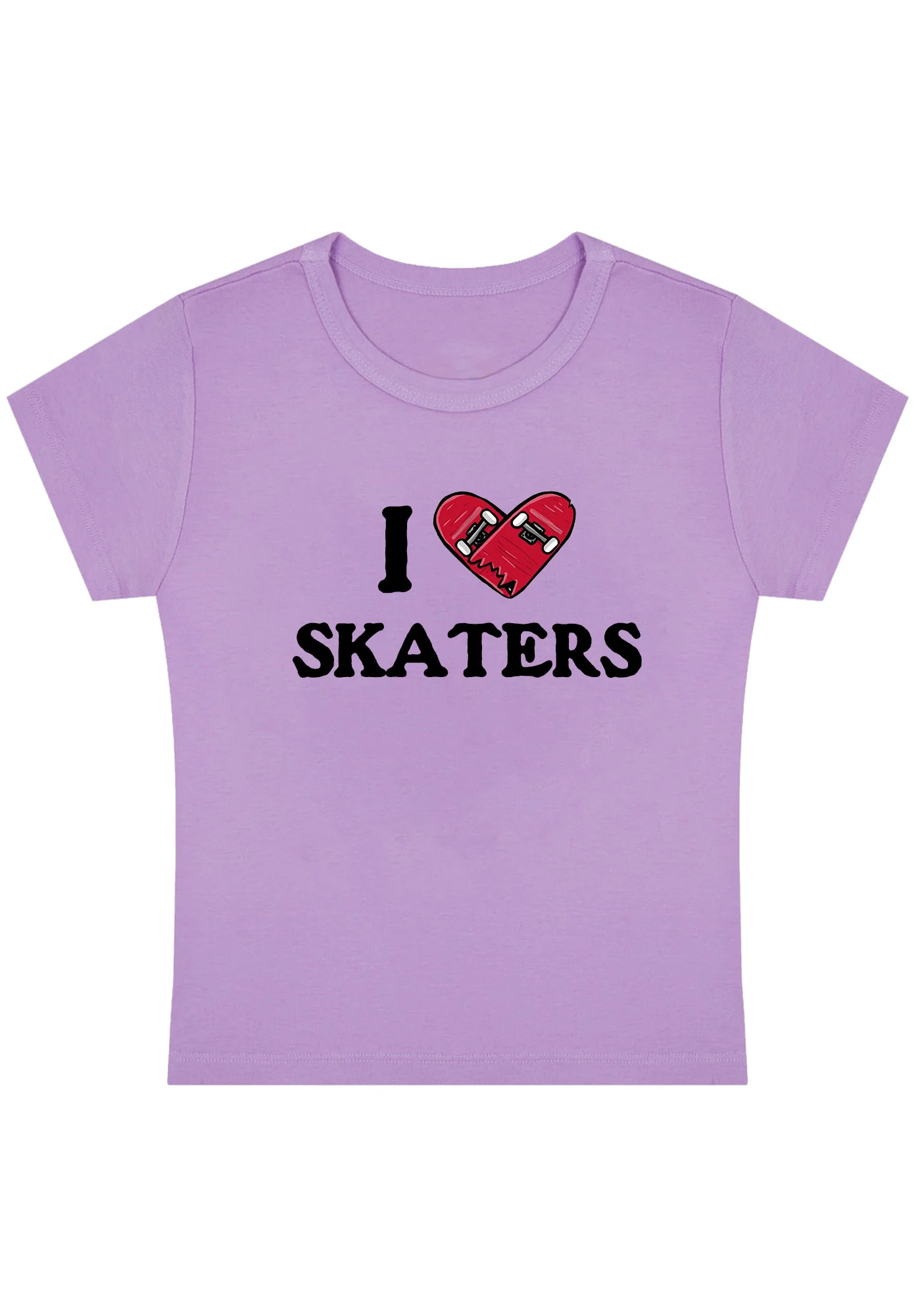 Curvy I Love Skaters Baby Tee - Image 4