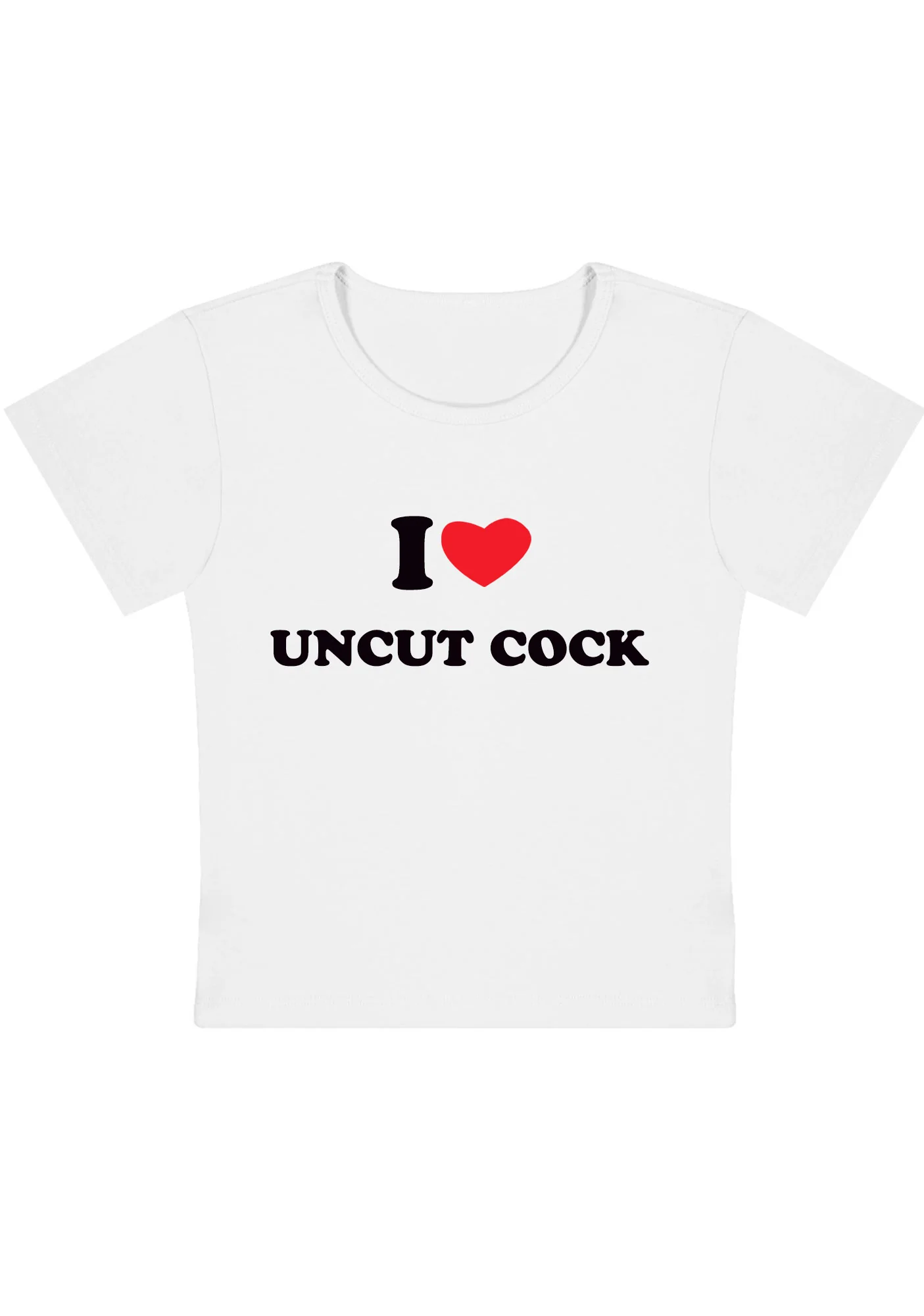 Curvy I Love Uncut Cxck Baby Tee - Image 2