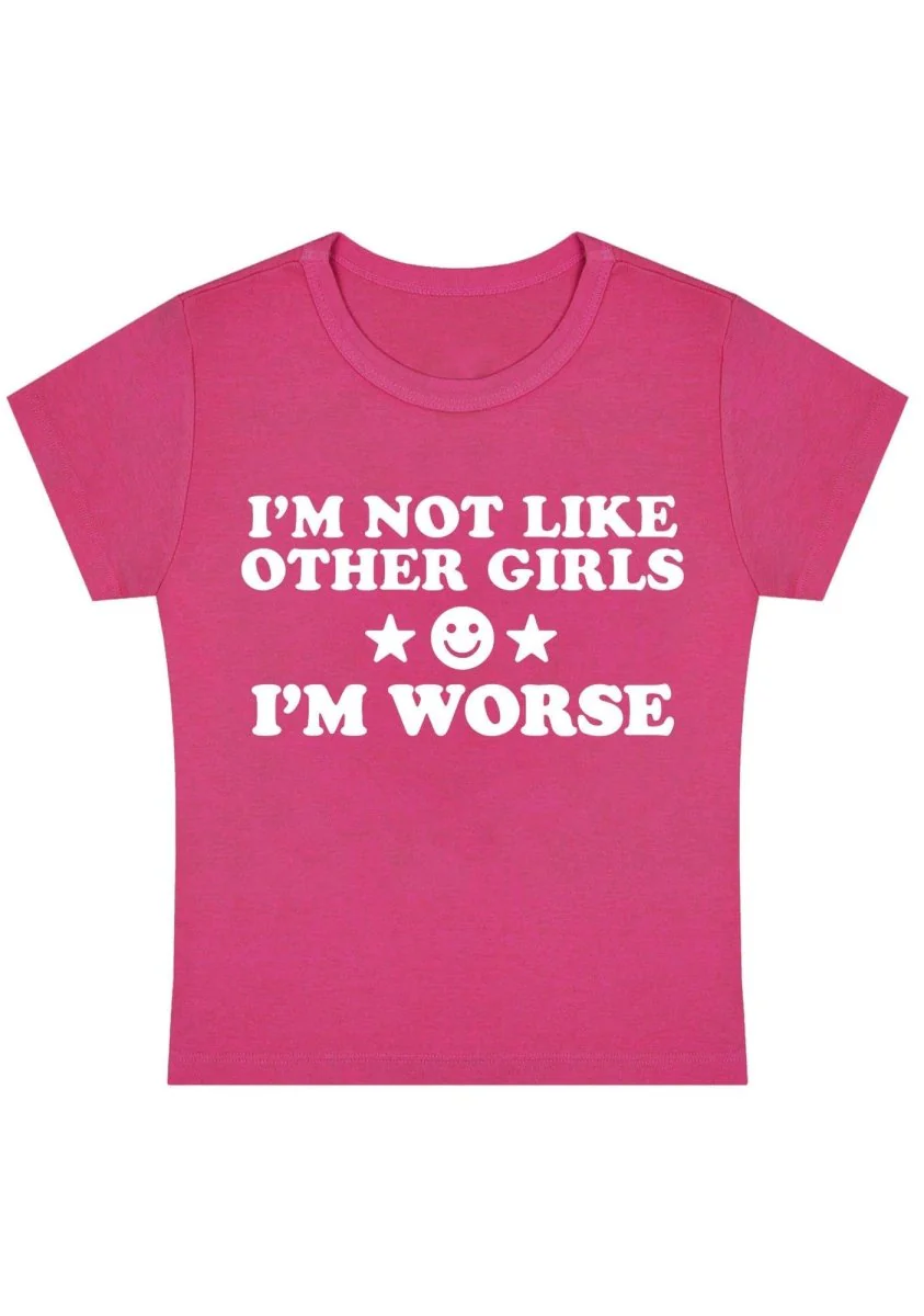 Curvy I'm Worse Baby Tee - Image 4