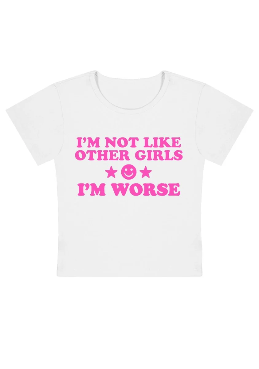 Curvy I'm Worse Baby Tee - Image 5