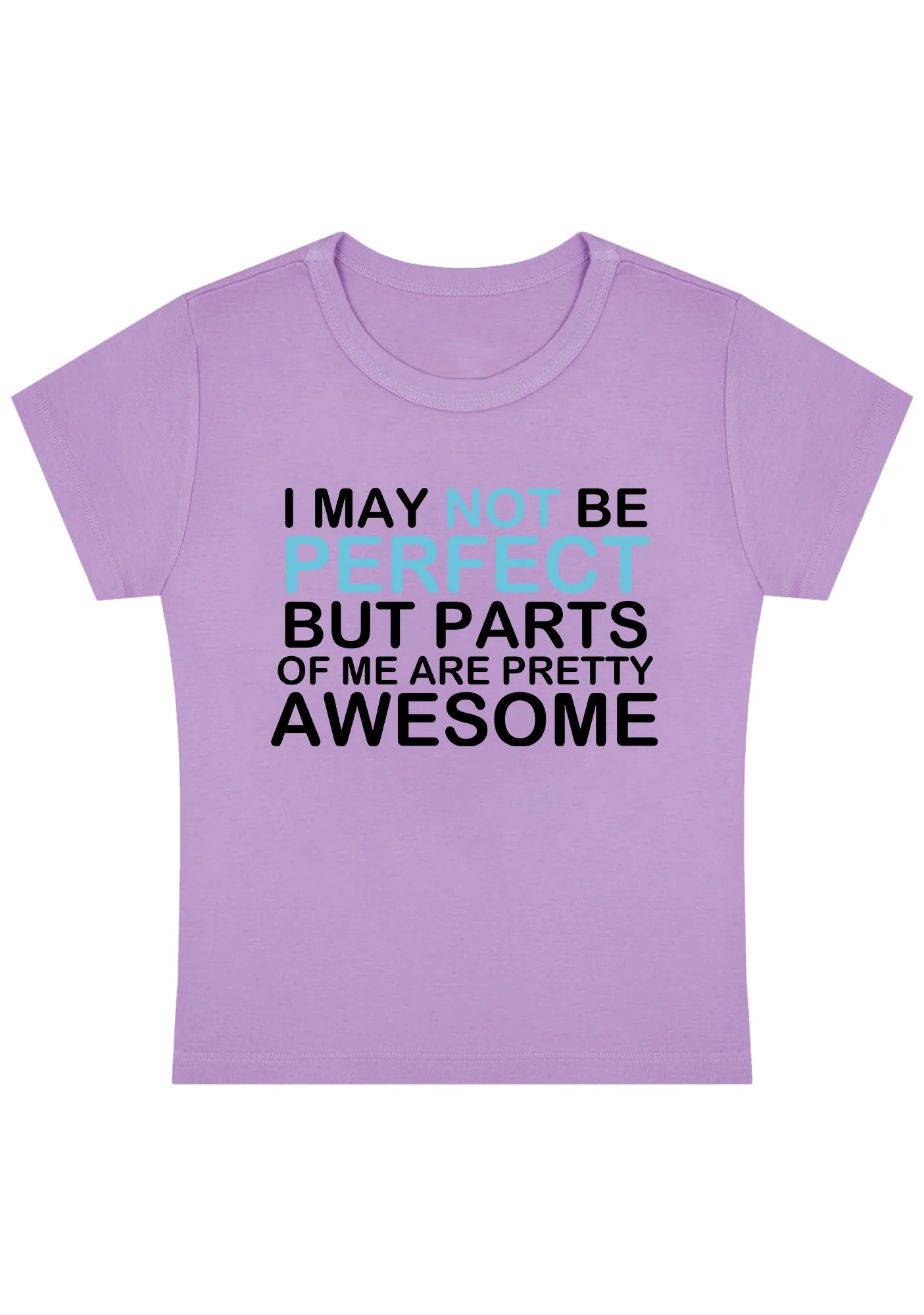 Curvy I May Not Be Perfect Baby Tee - Image 2