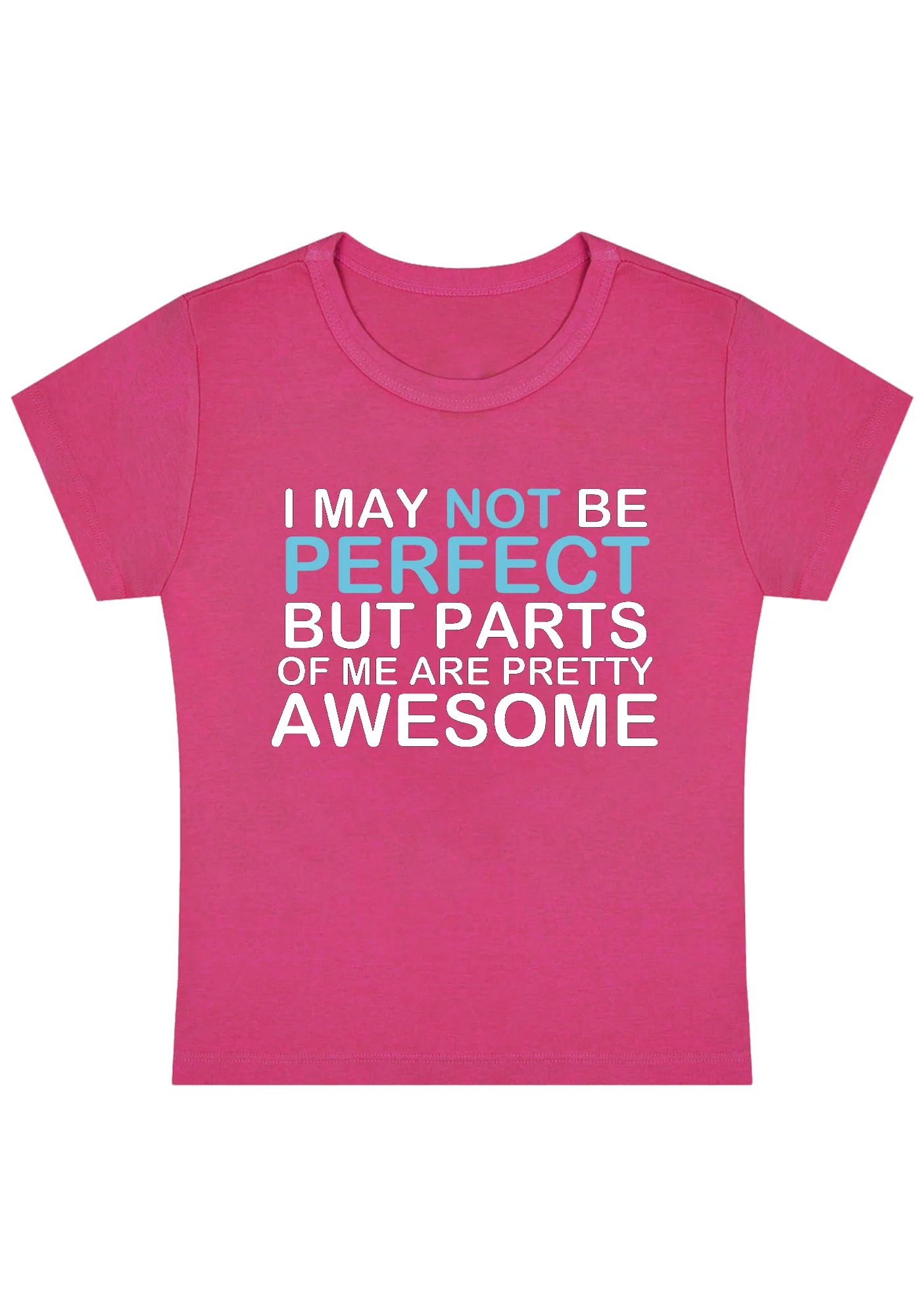 Curvy I May Not Be Perfect Baby Tee - Image 3