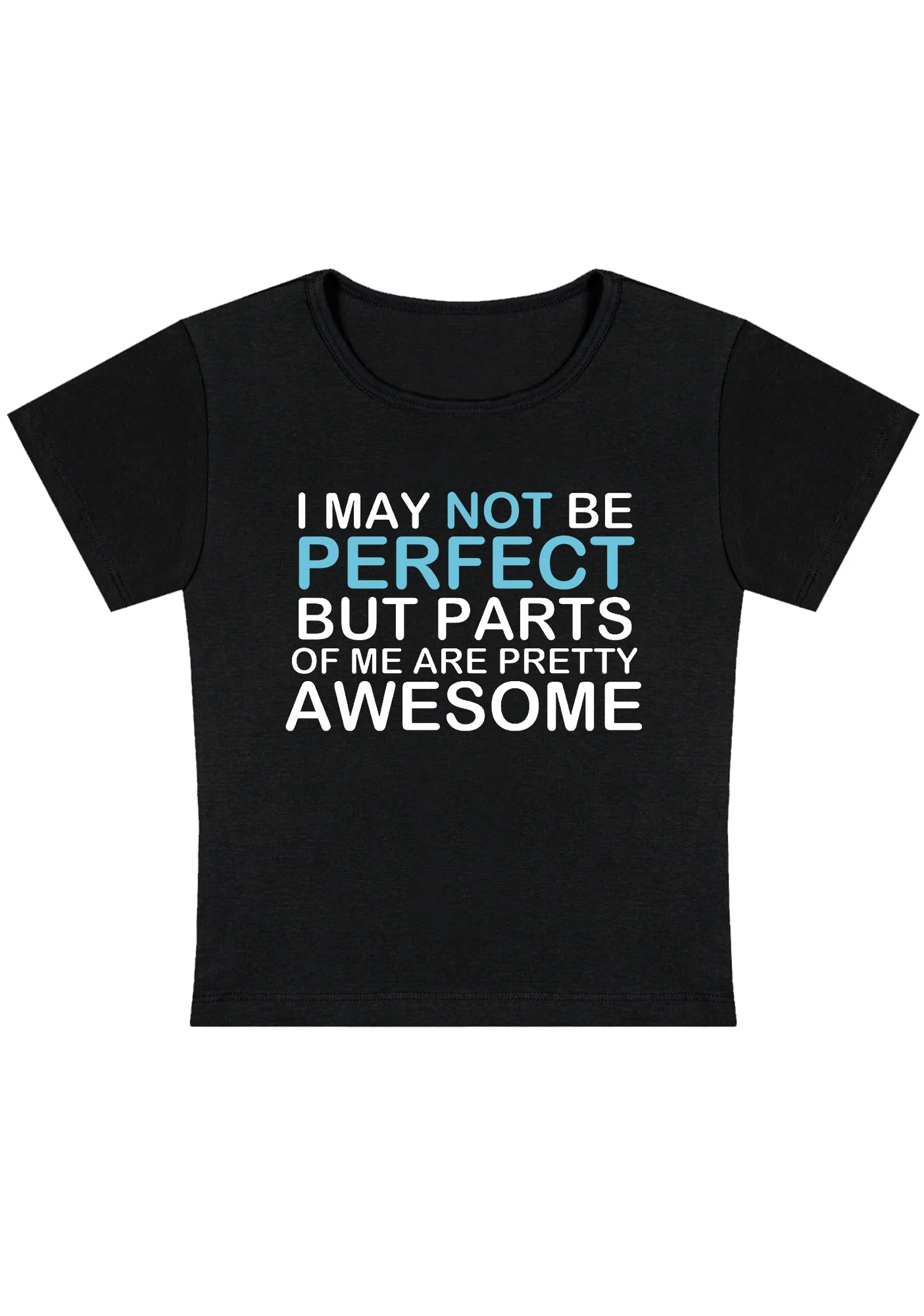 Curvy I May Not Be Perfect Baby Tee - Image 4