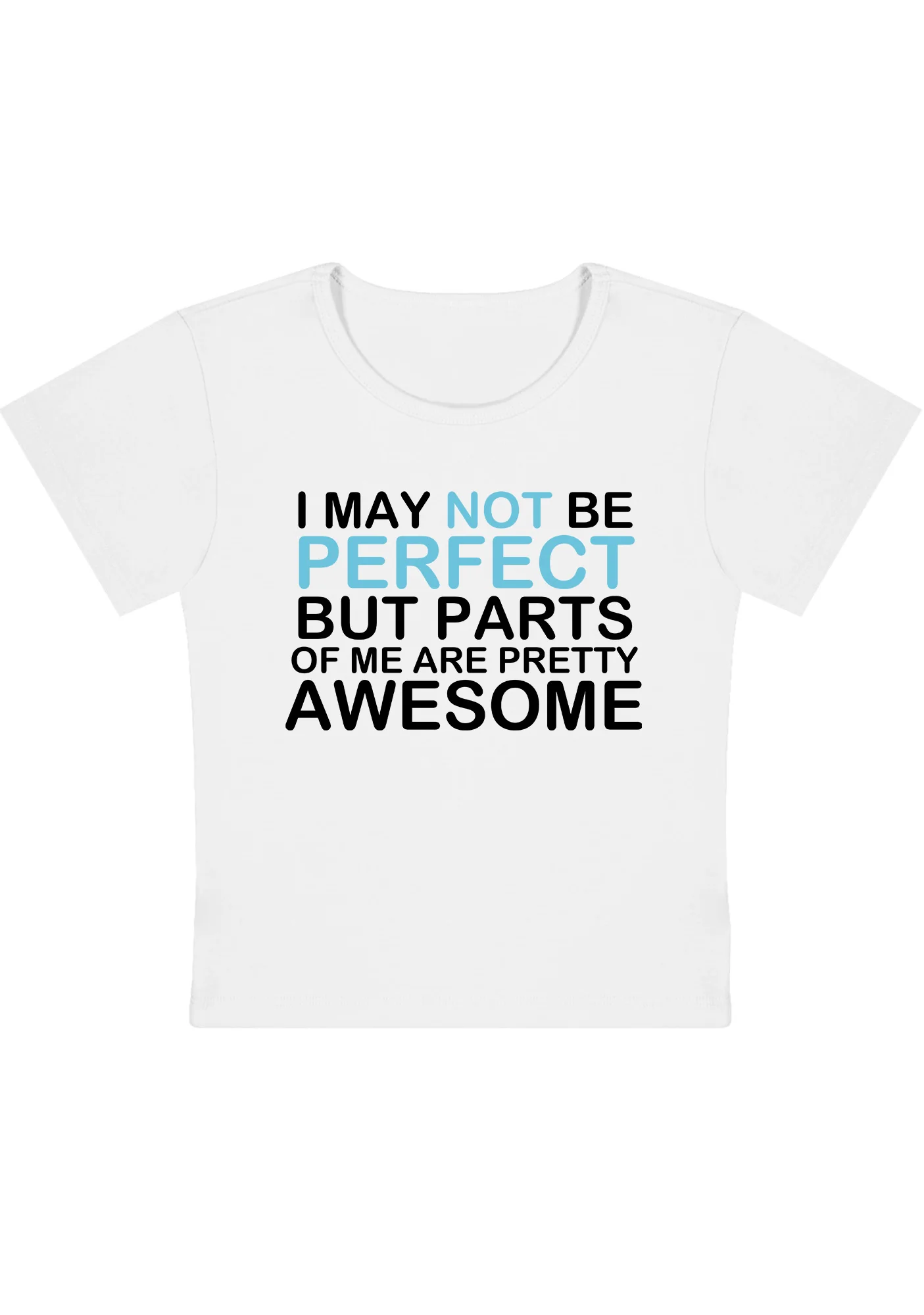 Curvy I May Not Be Perfect Baby Tee - Image 5