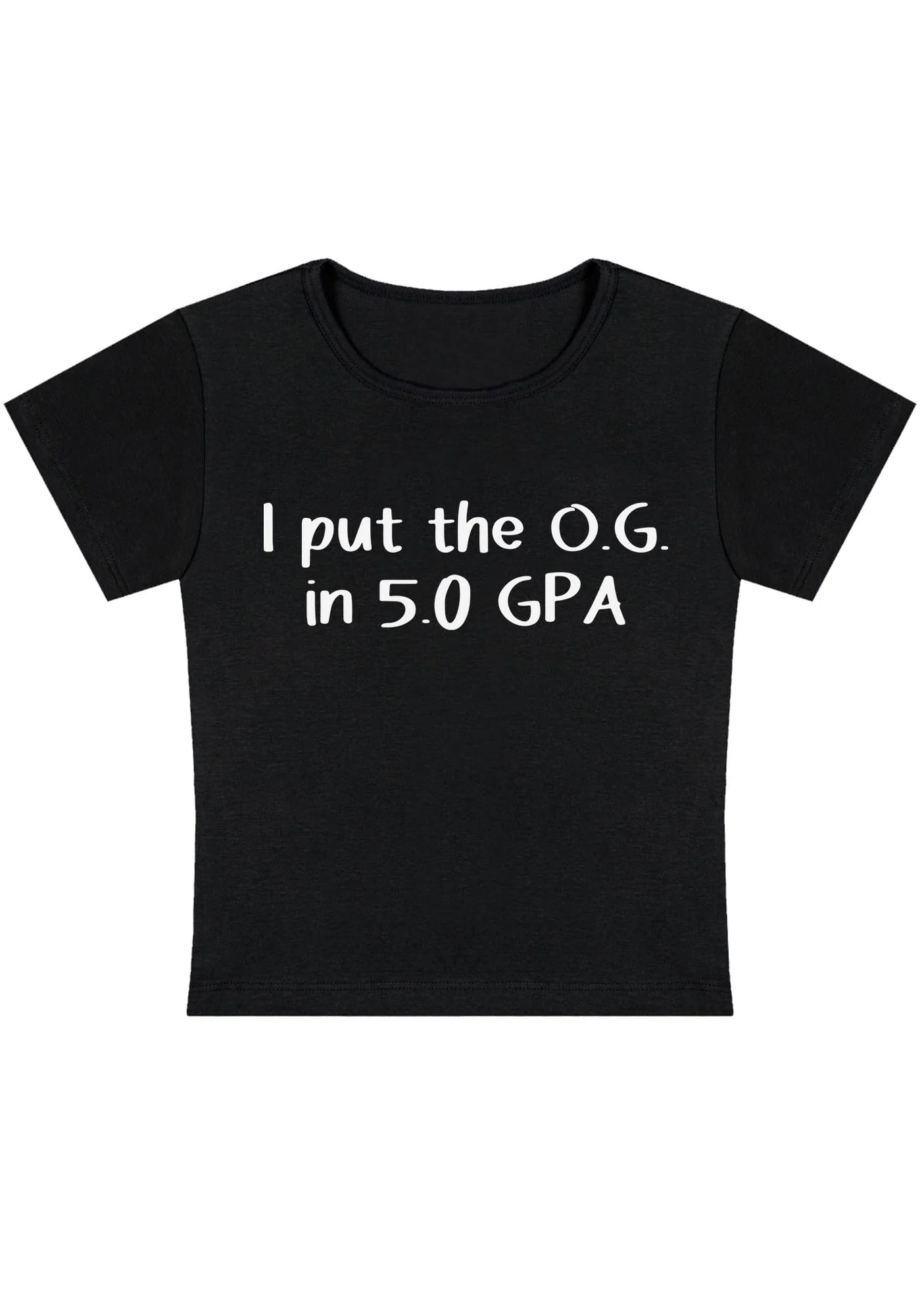 Curvy I Put The OG In 5.0 GPA Baby Tee - Image 2