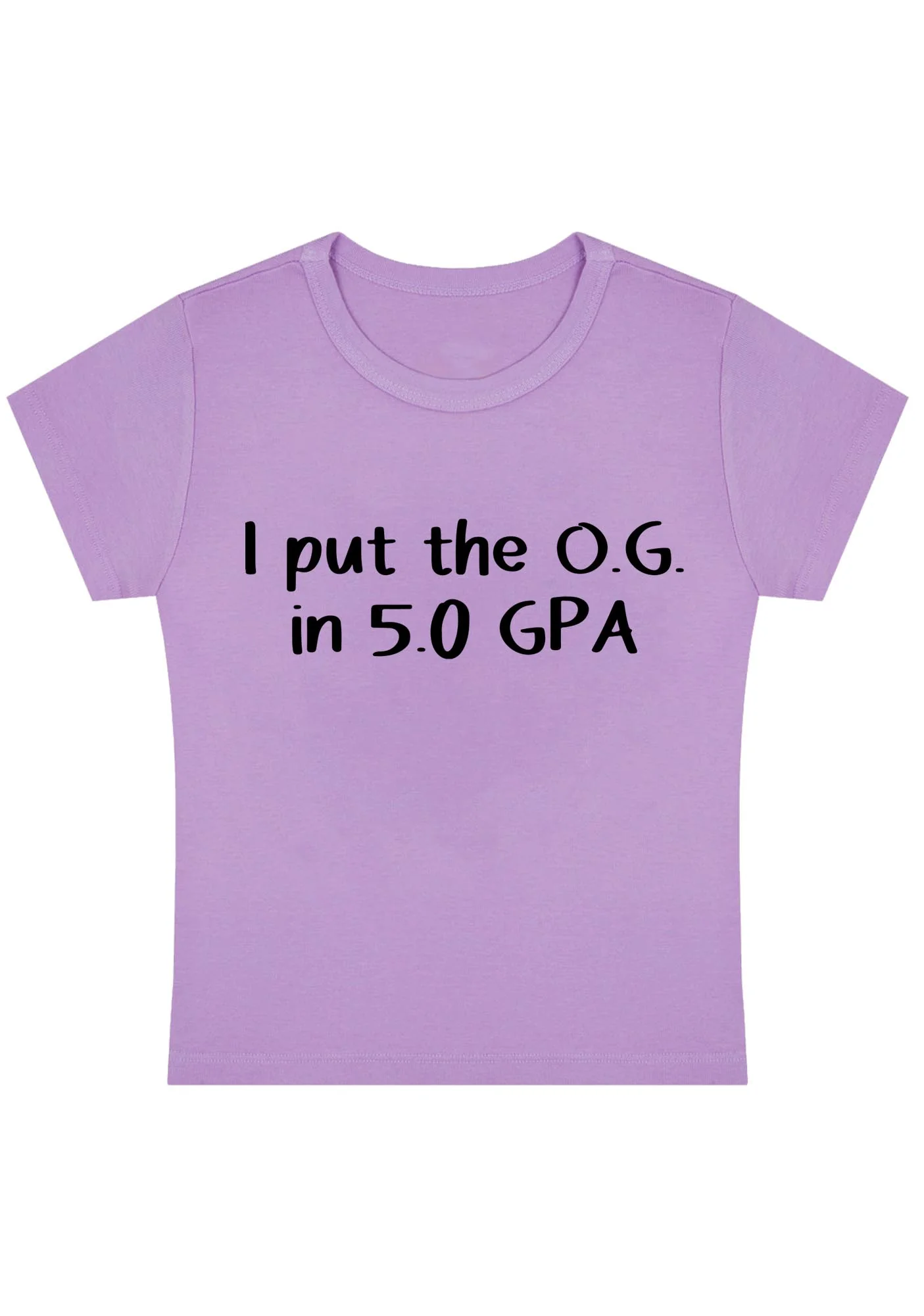 Curvy I Put The OG In 5.0 GPA Baby Tee - Image 3