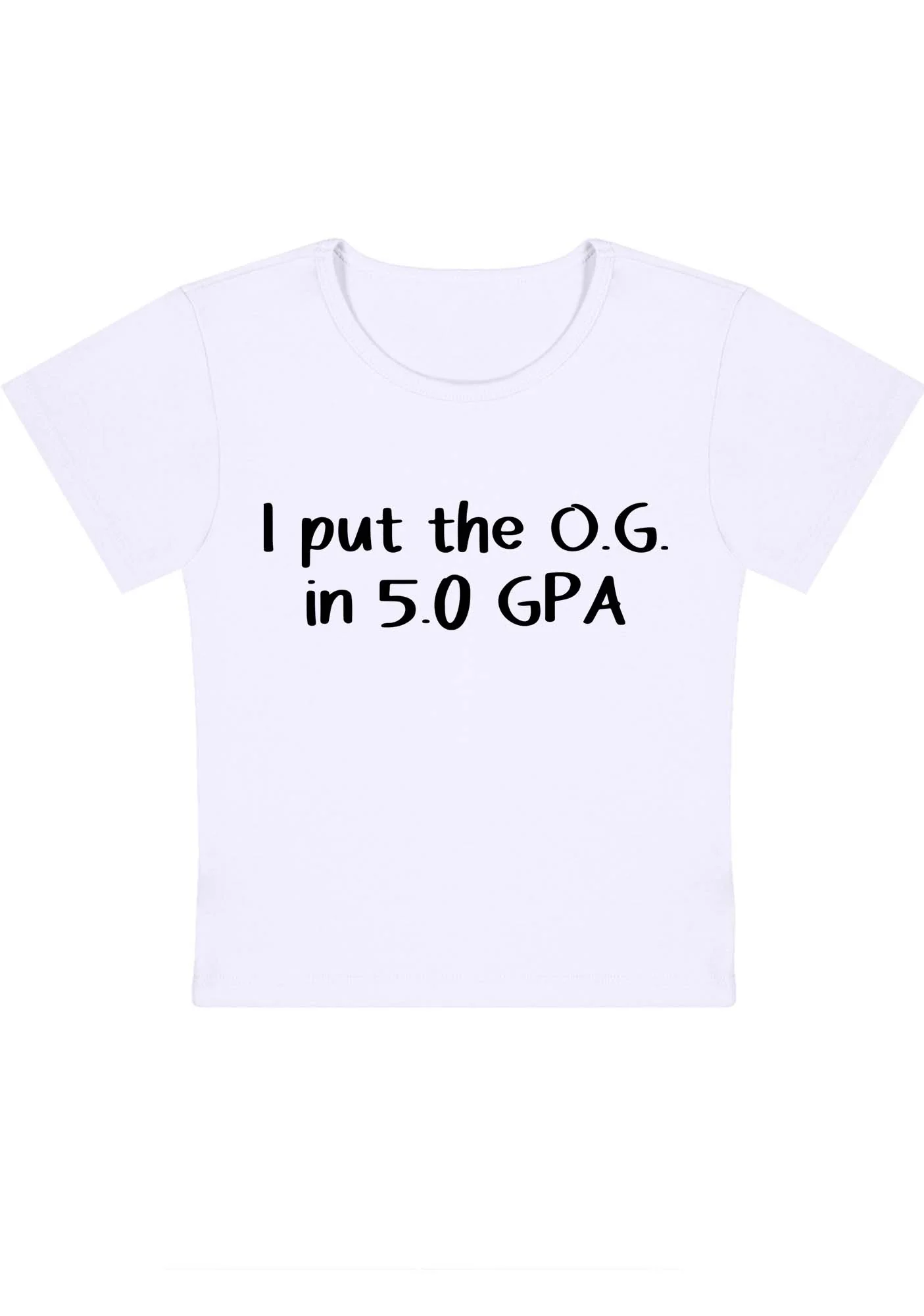Curvy I Put The OG In 5.0 GPA Baby Tee - Image 4