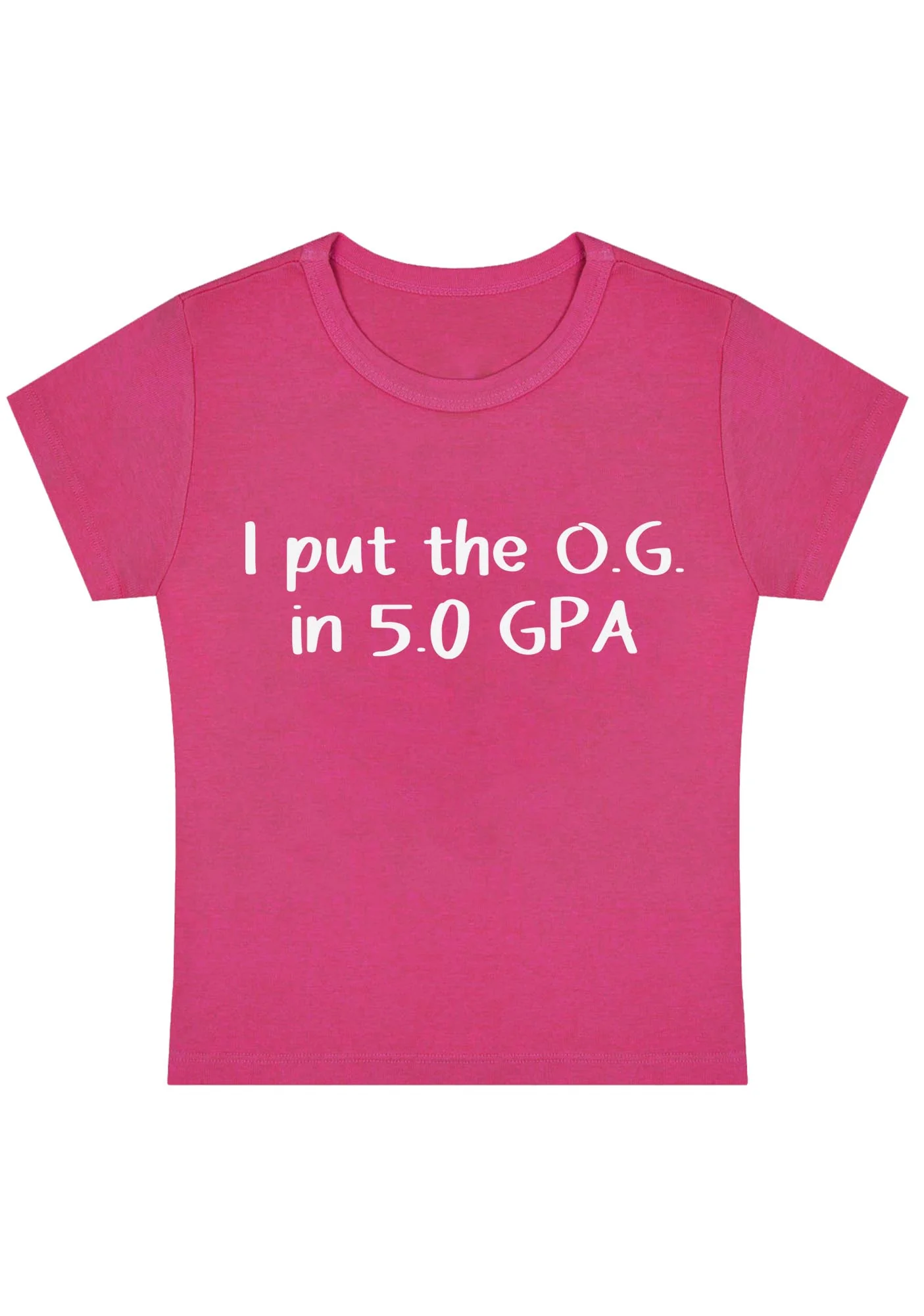 Curvy I Put The OG In 5.0 GPA Baby Tee - Image 5