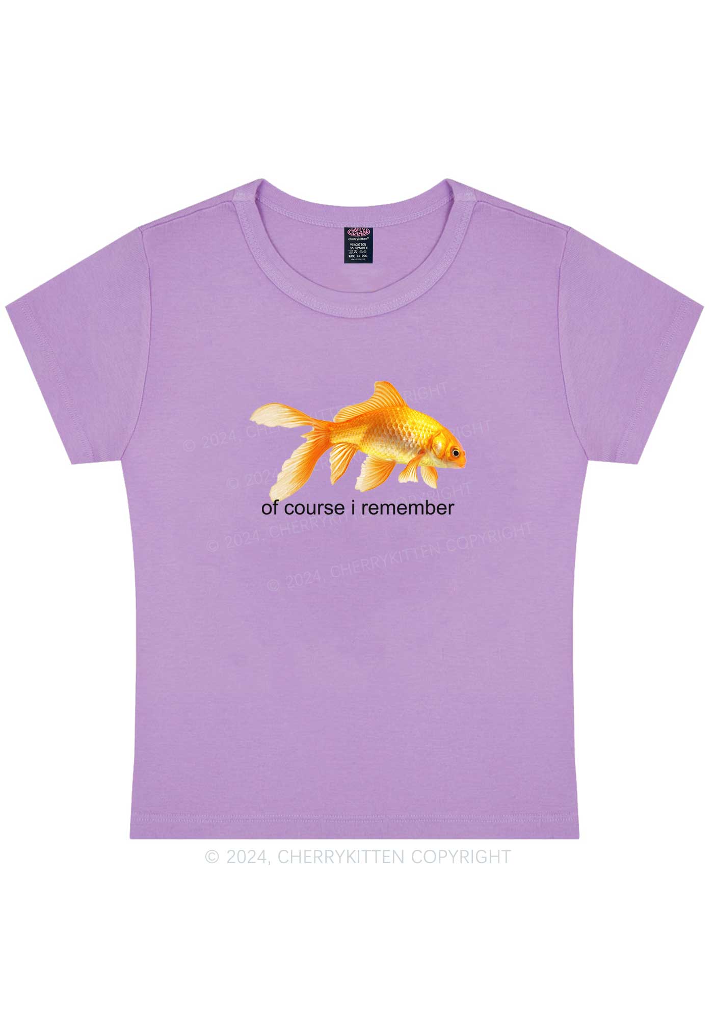 Curvy I Remember Goldfish Y2K Baby Tee Cherrykitten - Image 4