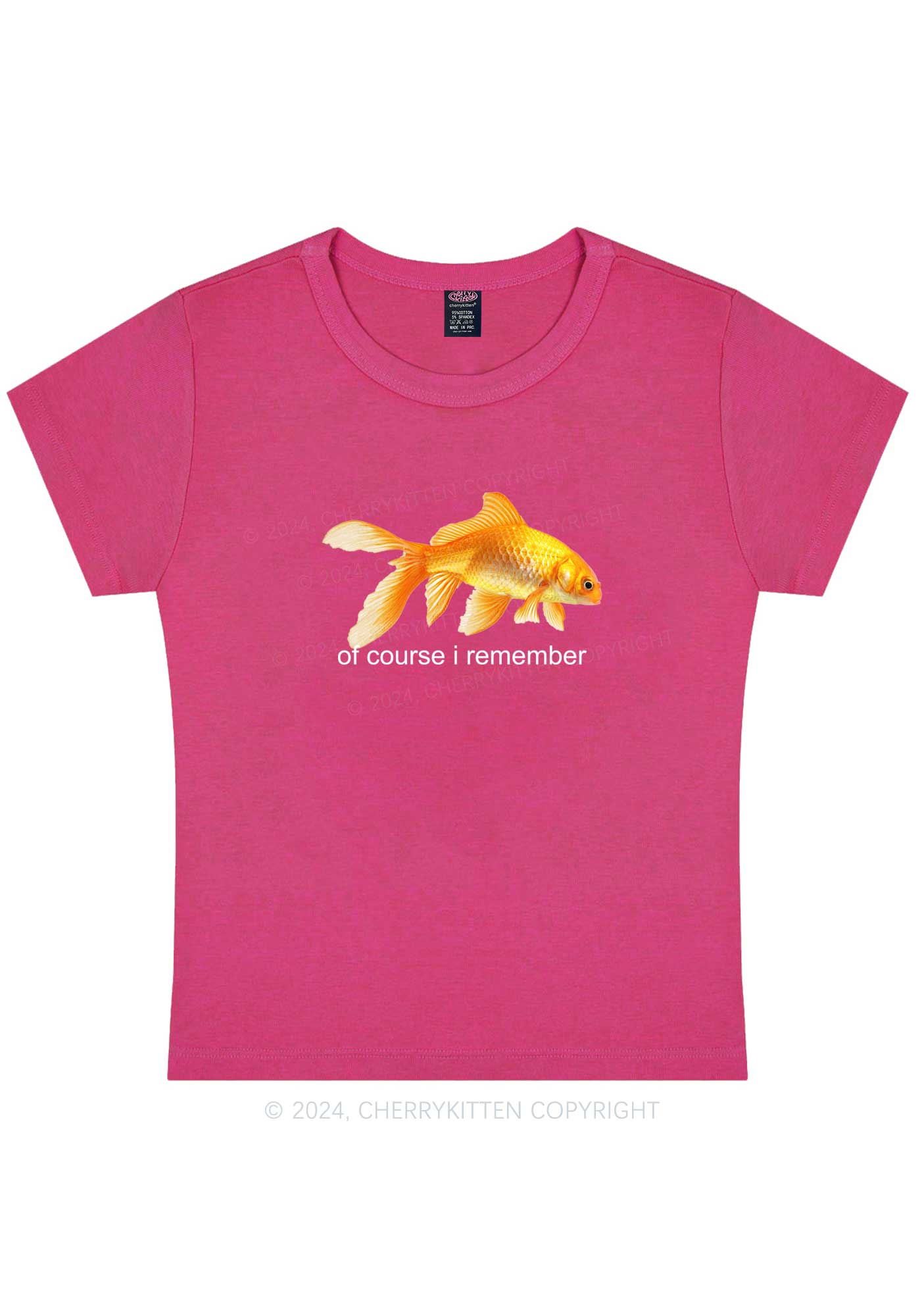 Curvy I Remember Goldfish Y2K Baby Tee Cherrykitten - Image 5