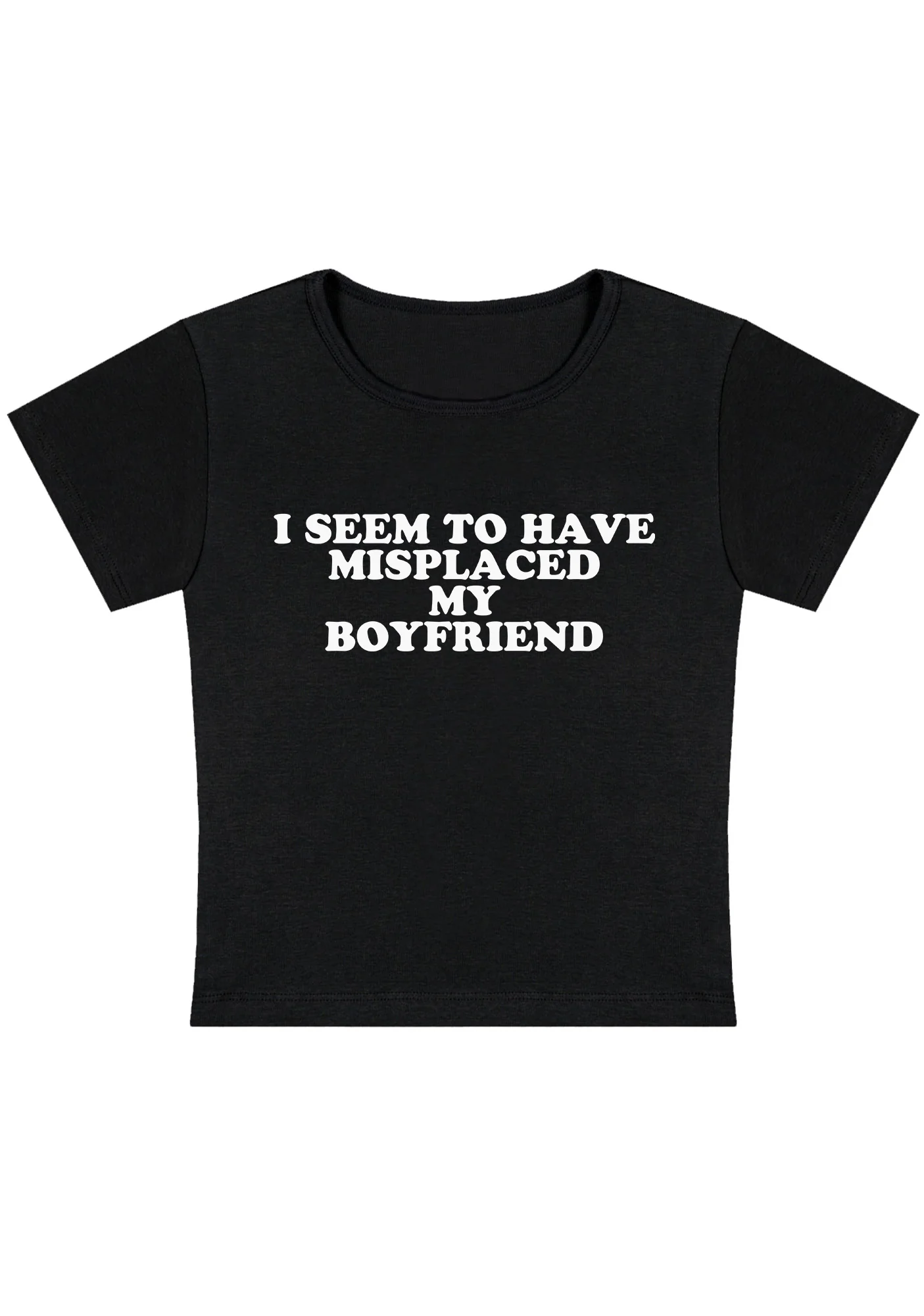 Curvy I Seem To Have Misplaced My BF Baby Tee - Image 4