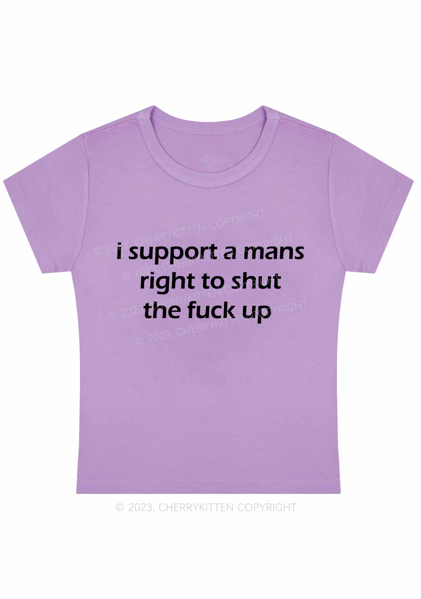 Curvy I Support A Mans Right Y2K Baby Tee Cherrykitten - Image 5