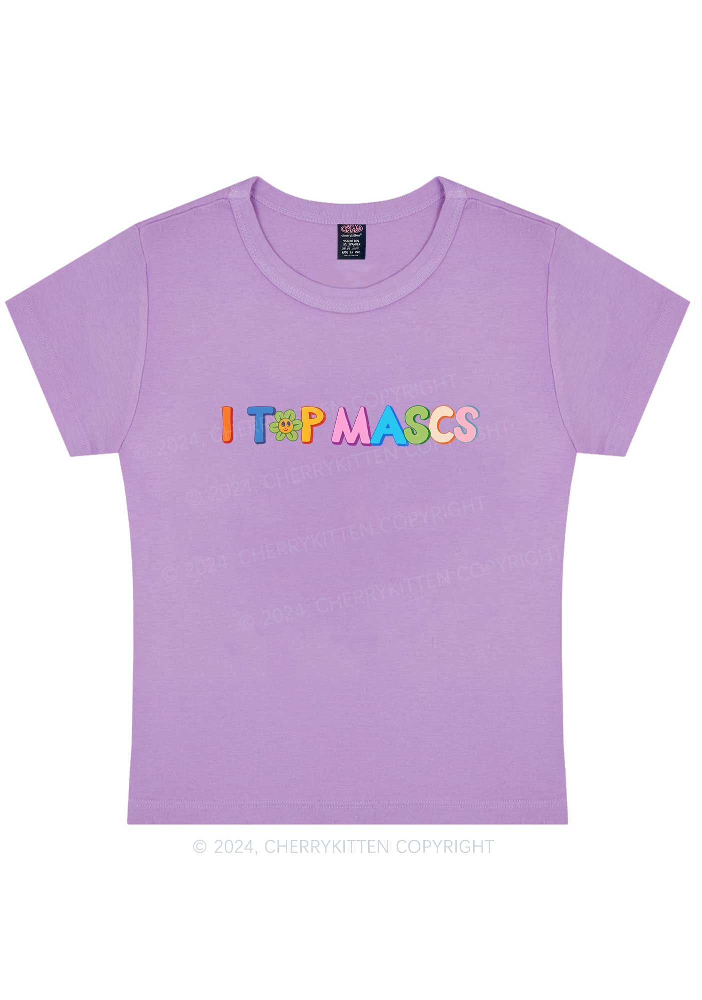 Curvy I Top Mascs Y2K Baby Tee Cherrykitten - Image 4