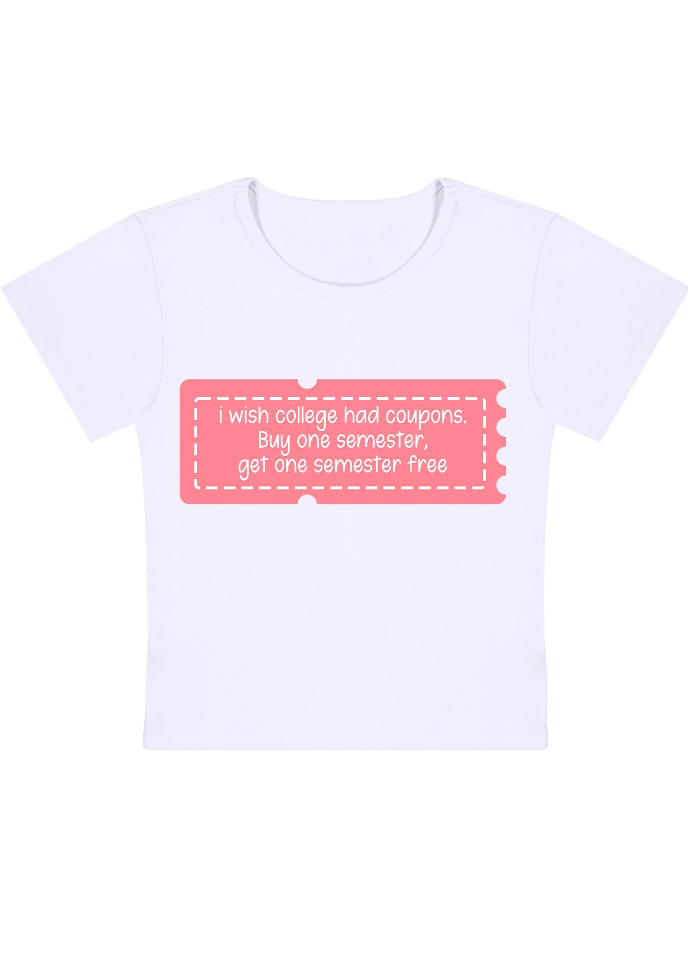 Curvy I Wish College Had Coupons Baby Tee - Image 2