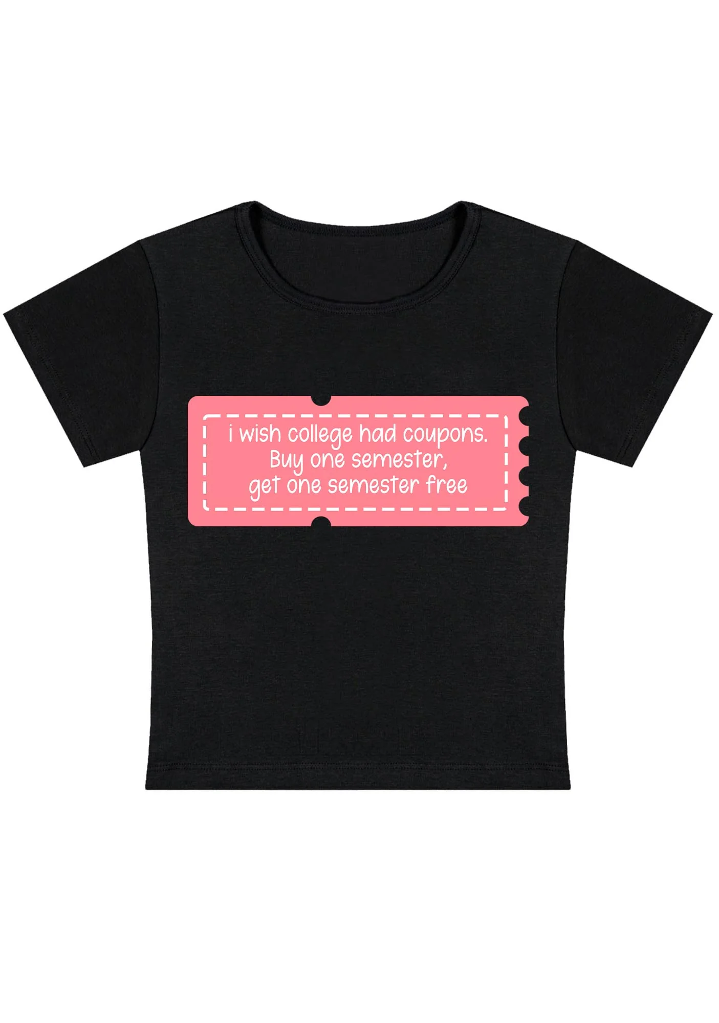 Curvy I Wish College Had Coupons Baby Tee - Image 3