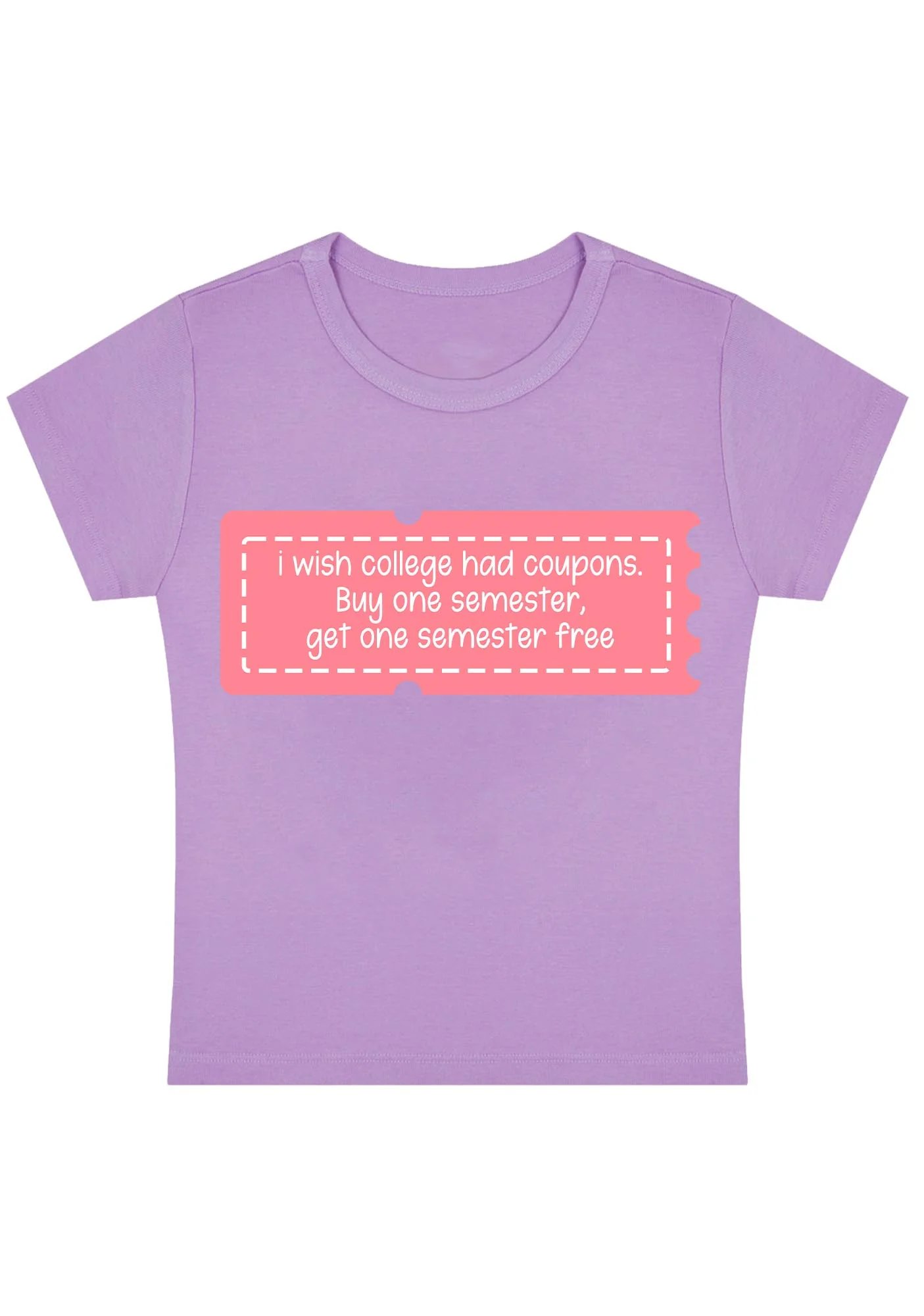 Curvy I Wish College Had Coupons Baby Tee - Image 4