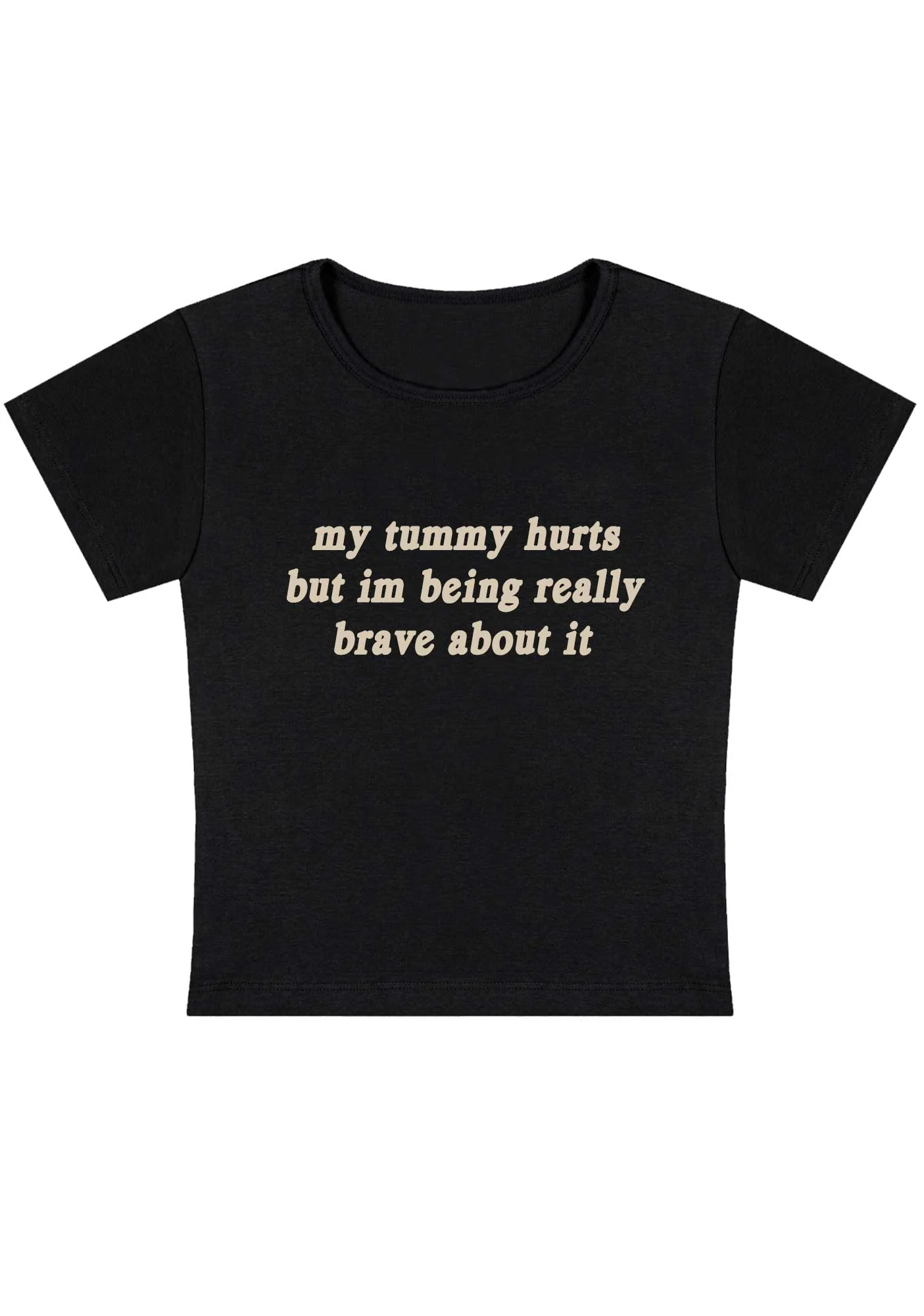 Curvy Im Being Really Brave About It Baby Tee - Image 2