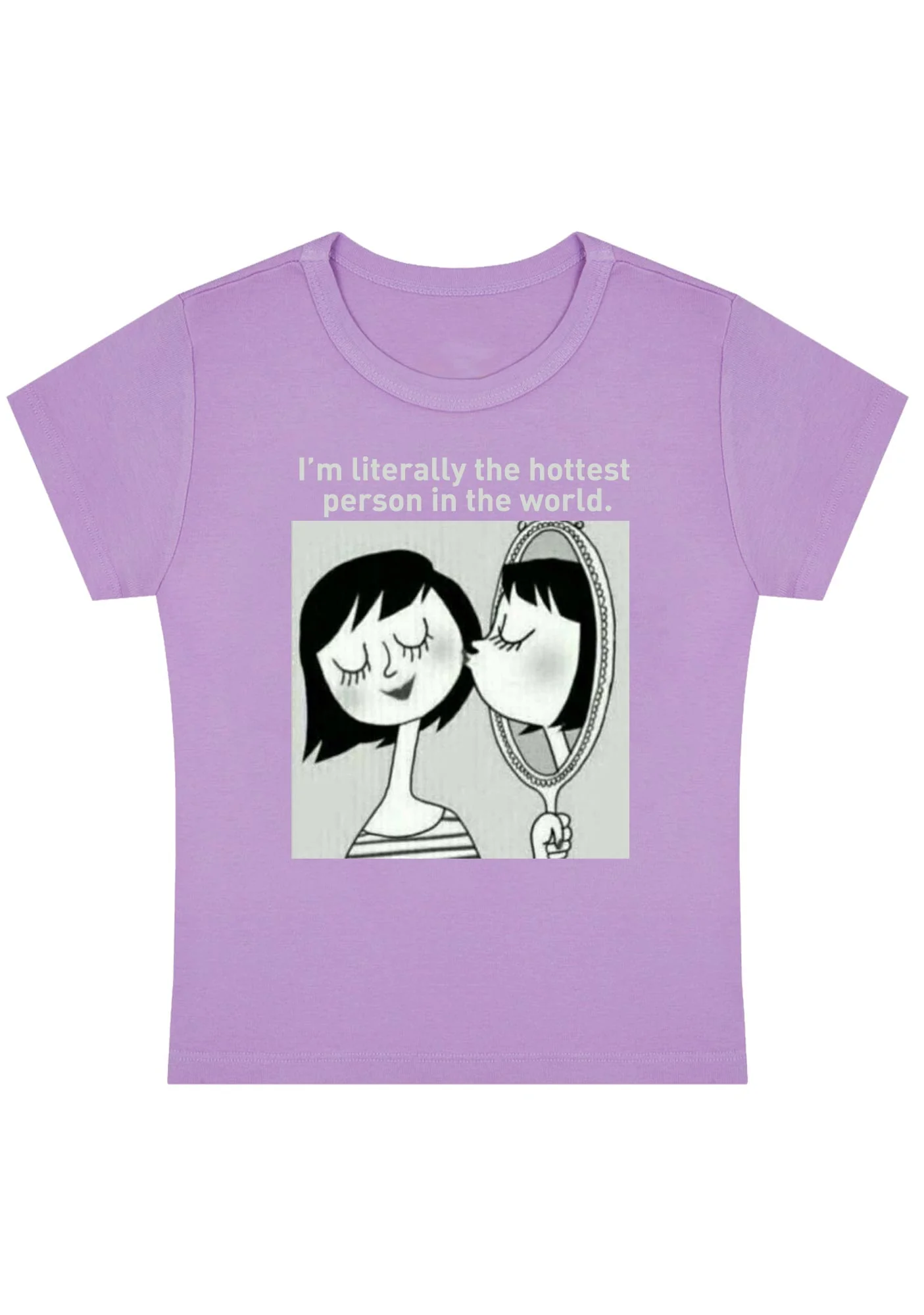 Curvy I'm Literally The Hottest Person In The World Baby Tee - Image 5