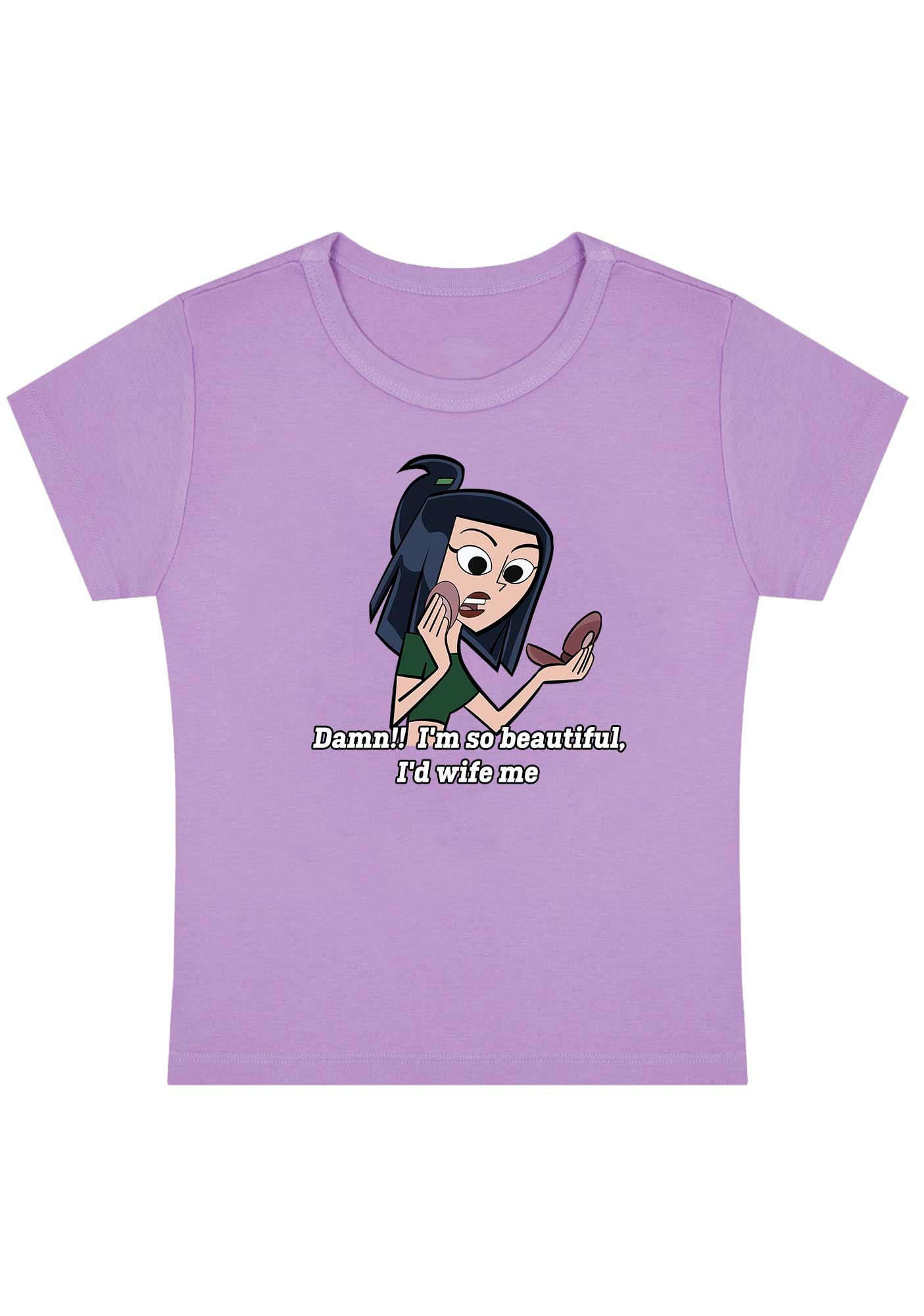 Curvy I'm So Beautiful I'd Wife Me Baby Tee - Image 2