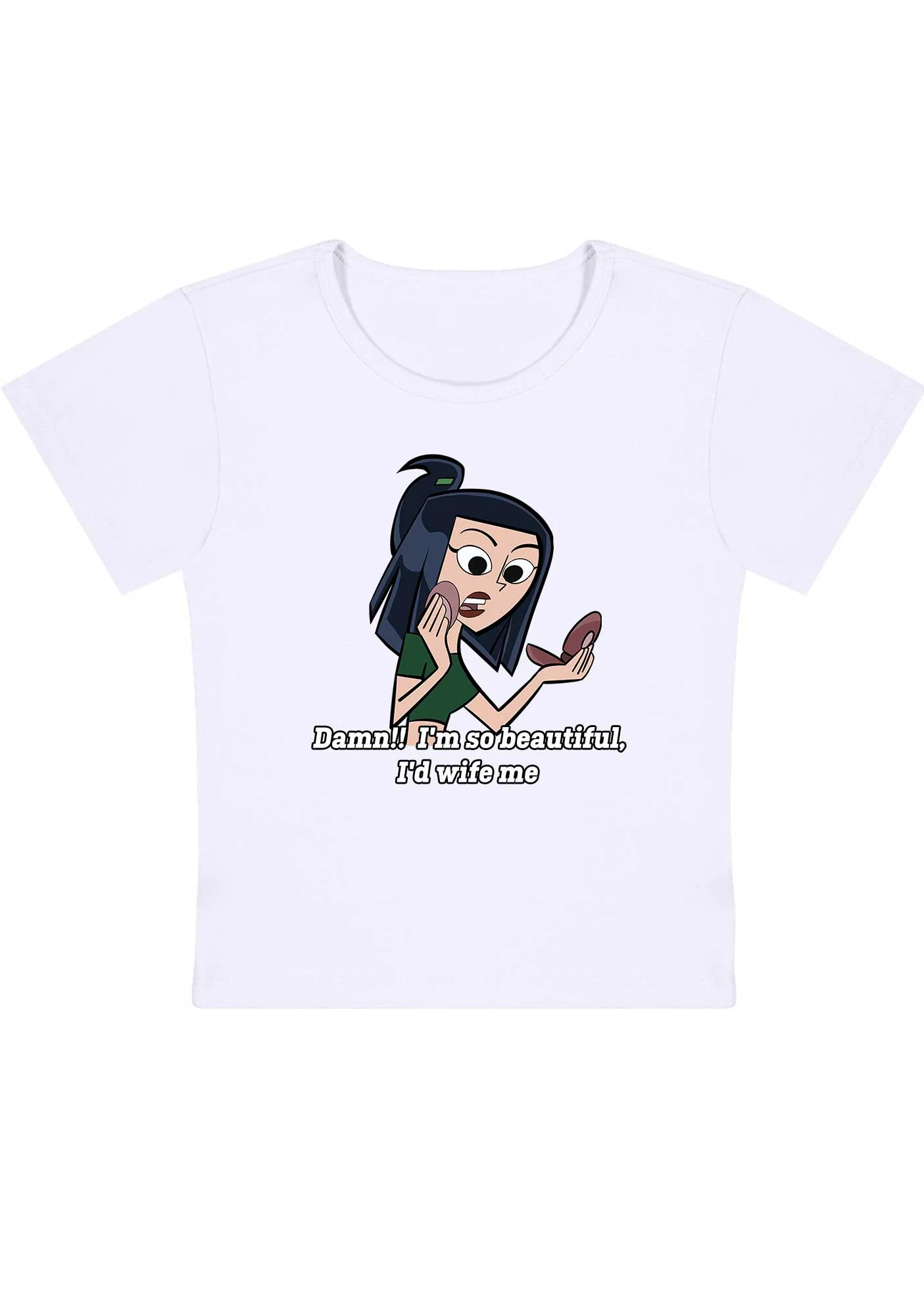 Curvy I'm So Beautiful I'd Wife Me Baby Tee - Image 3