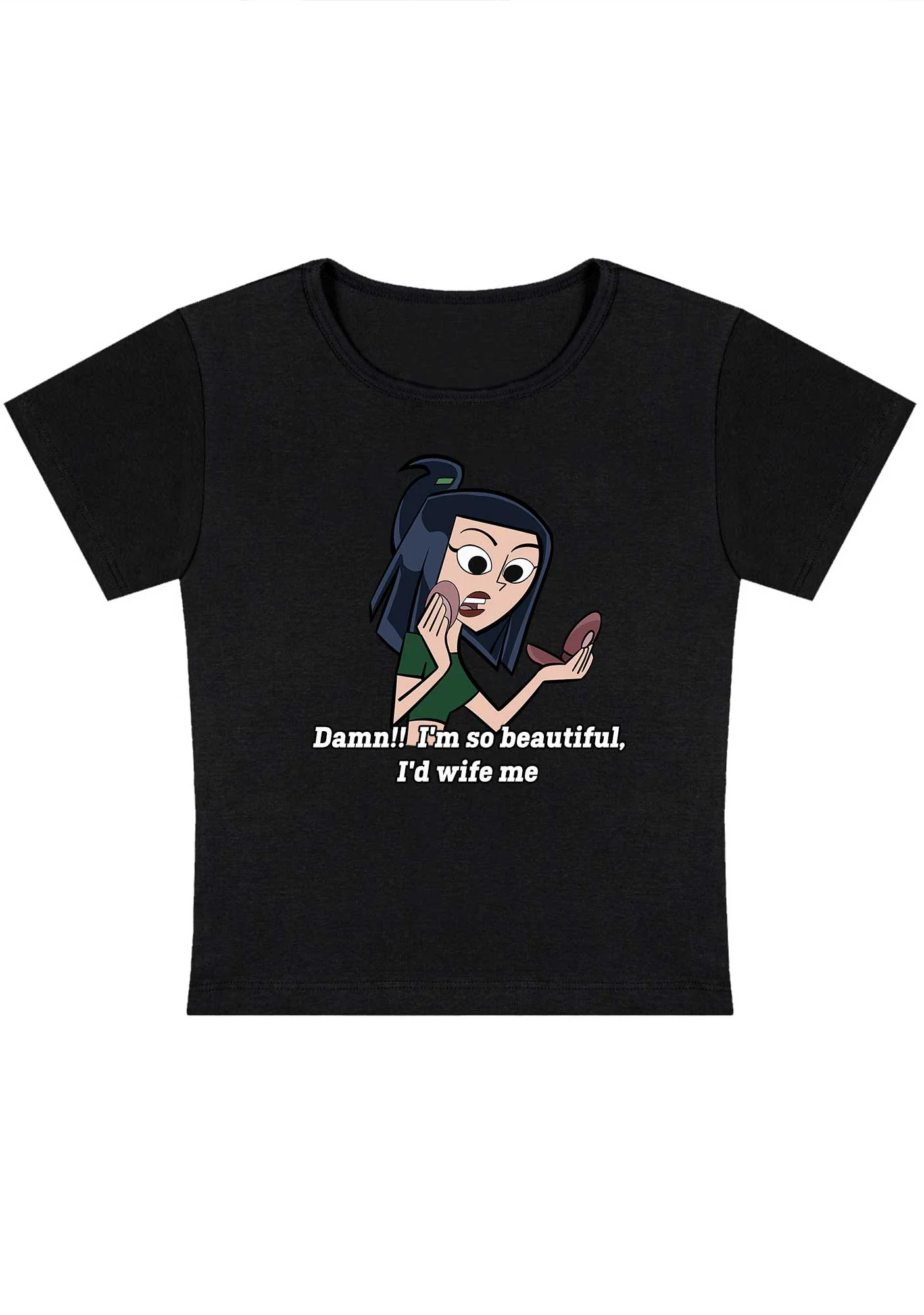Curvy I'm So Beautiful I'd Wife Me Baby Tee - Image 4