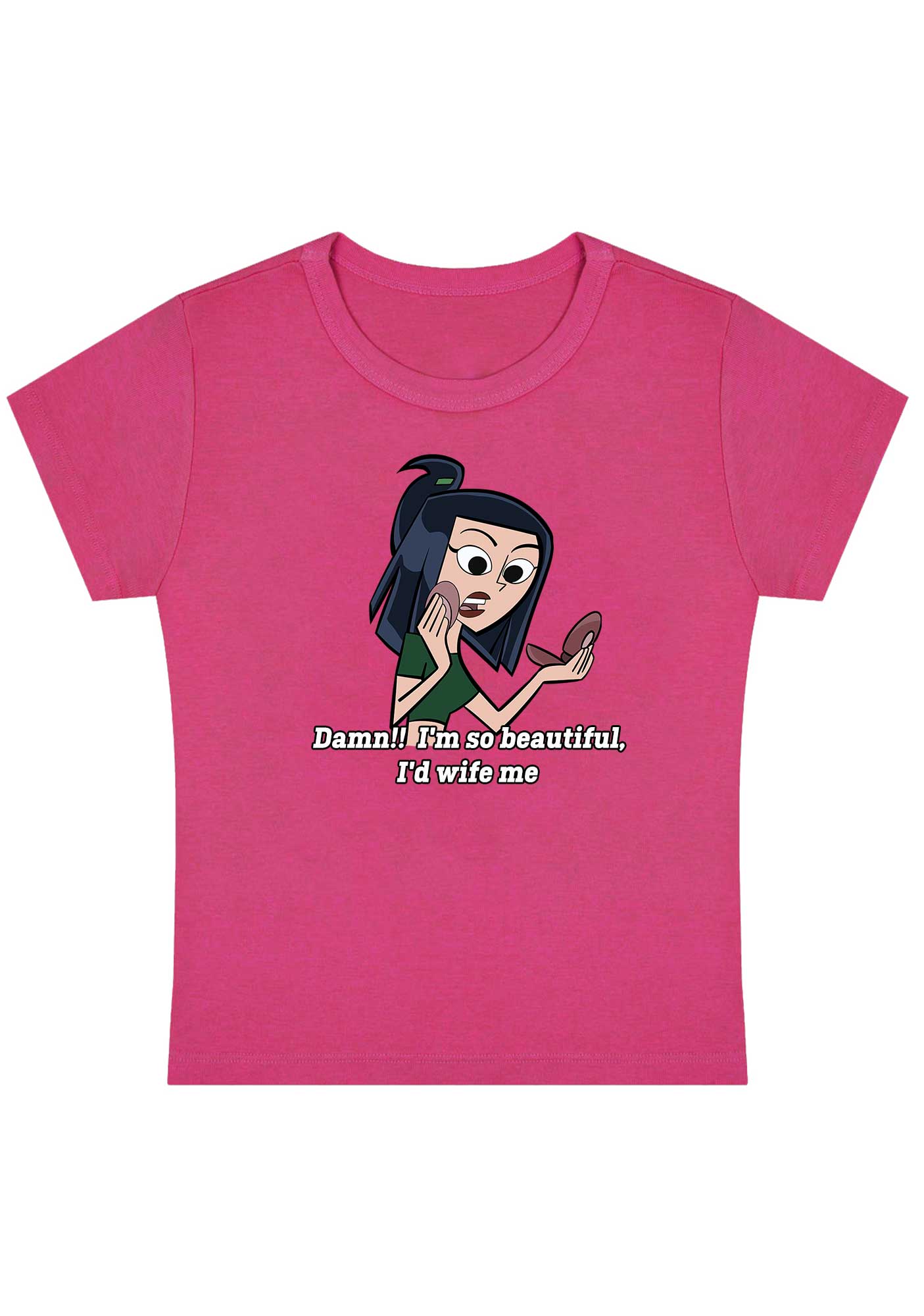 Curvy I'm So Beautiful I'd Wife Me Baby Tee - Image 5