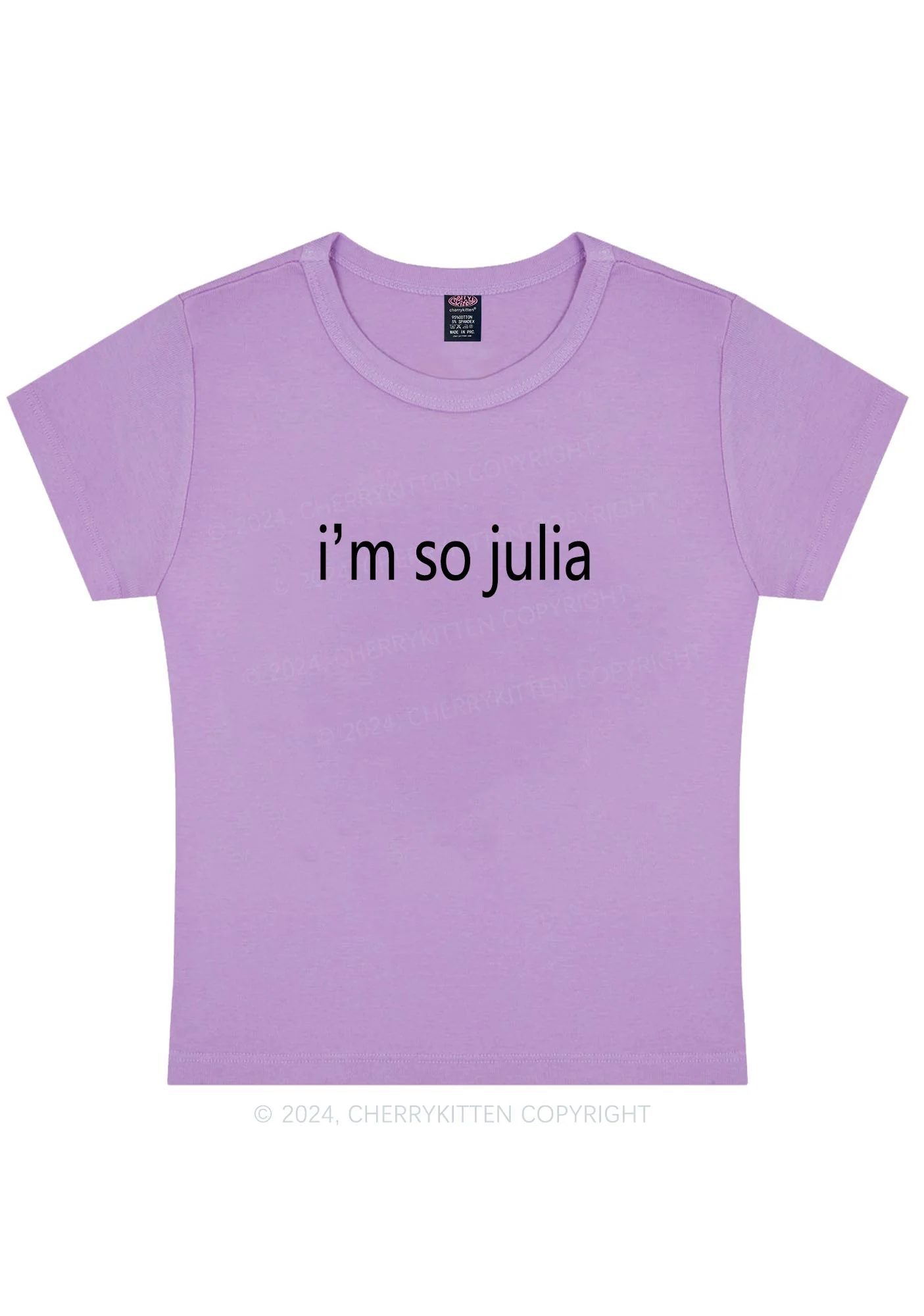 Curvy I'm So Julia Y2K Baby Tee Cherrykitten - Image 4