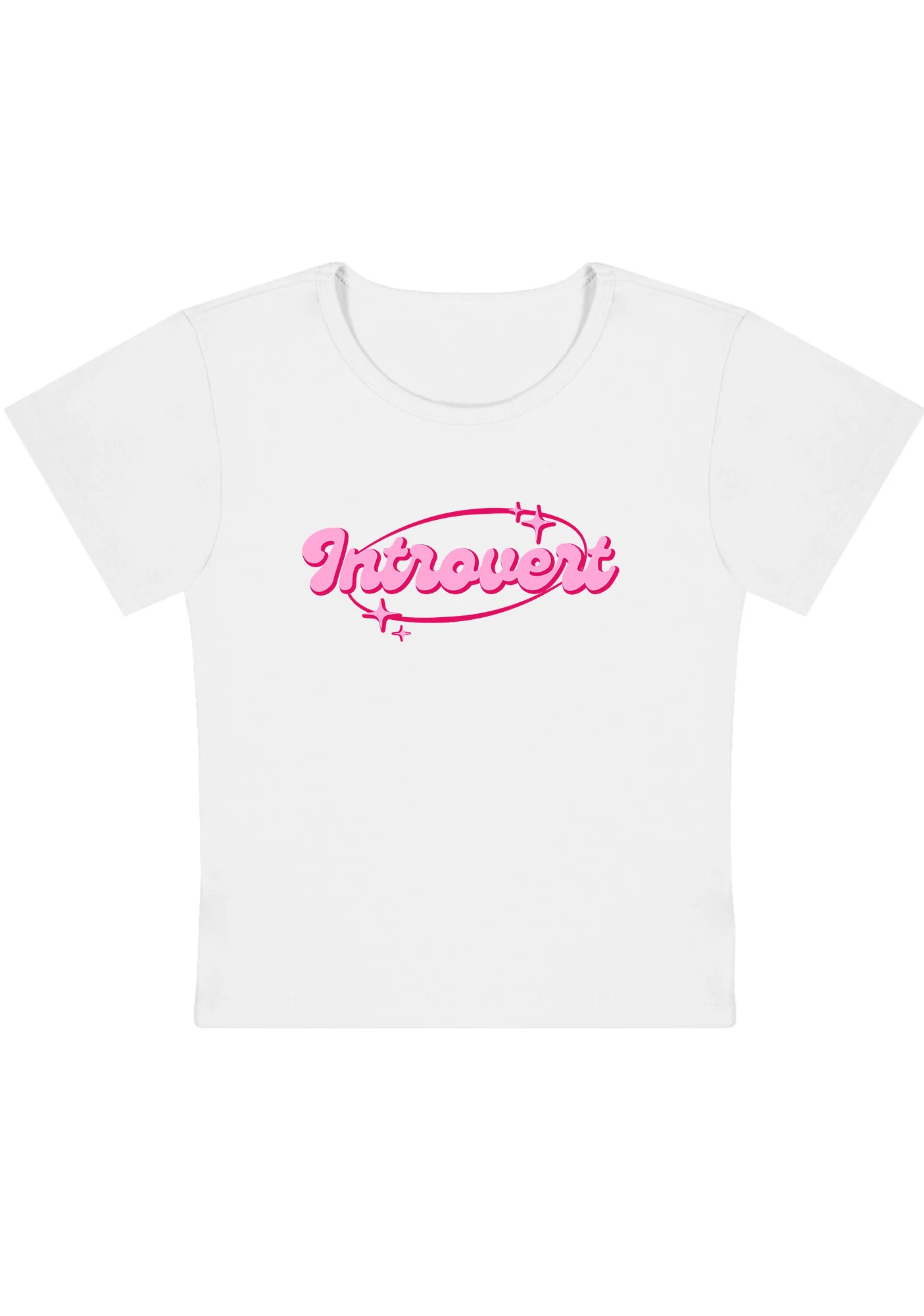 Curvy Introvert Universe Baby Tee - Image 3