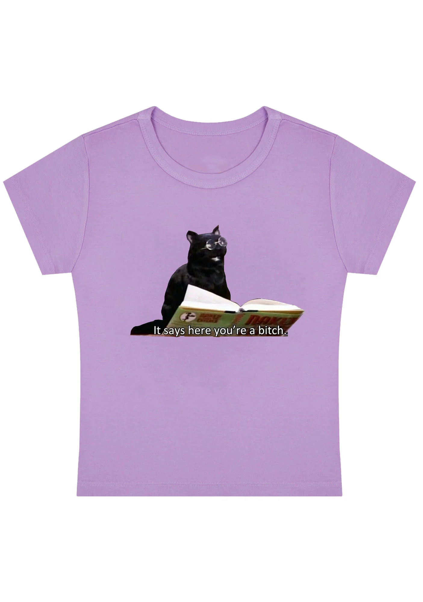 Curvy It Says Here You're A Bixxh Baby Tee - Image 4