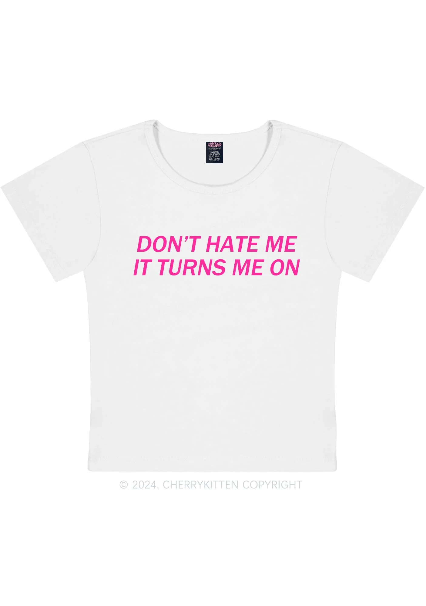 Curvy It Turns Me On Y2K Baby Tee Cherrykitten - Image 3