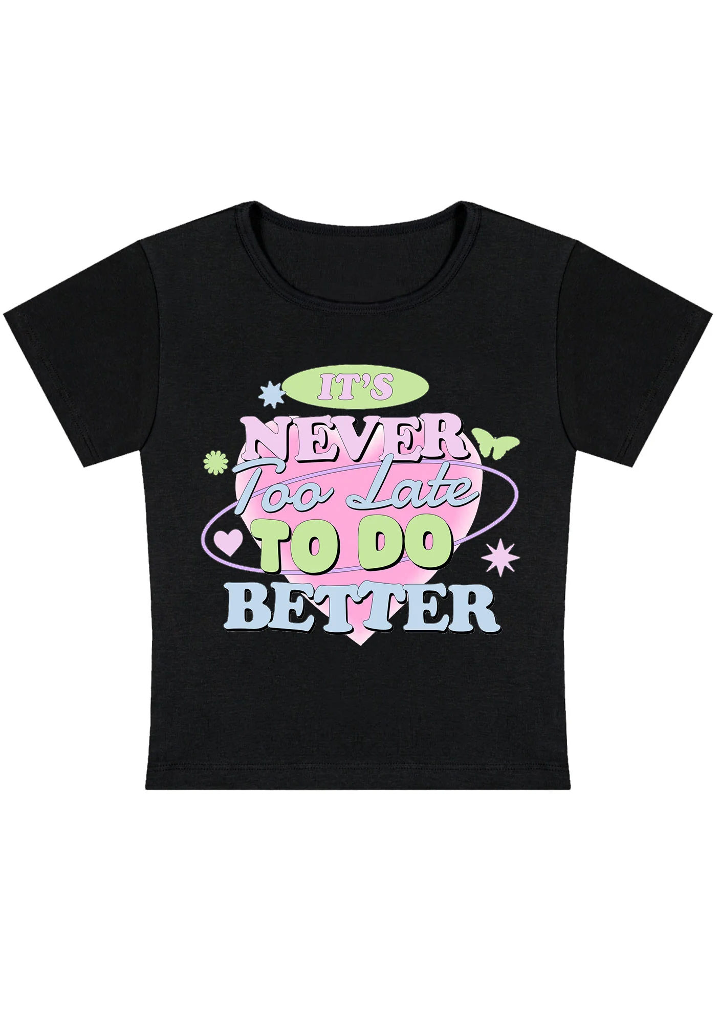 Curvy It's Never Too Late To Do Better Baby Tee - Image 2