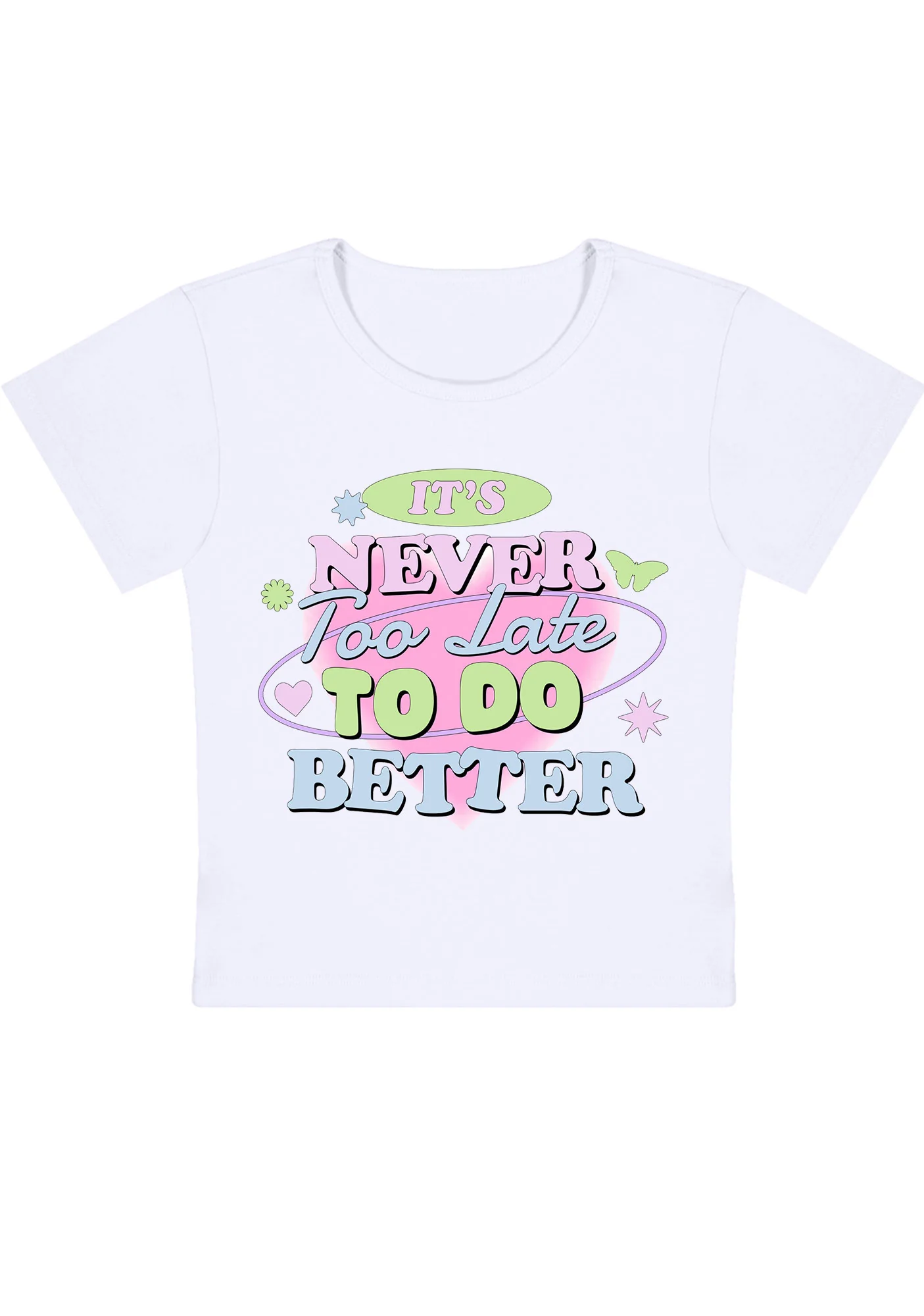 Curvy It's Never Too Late To Do Better Baby Tee - Image 3