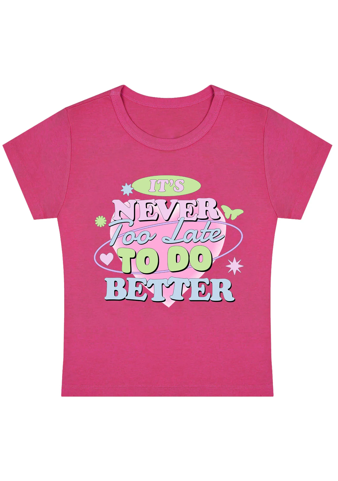 Curvy It's Never Too Late To Do Better Baby Tee - Image 5